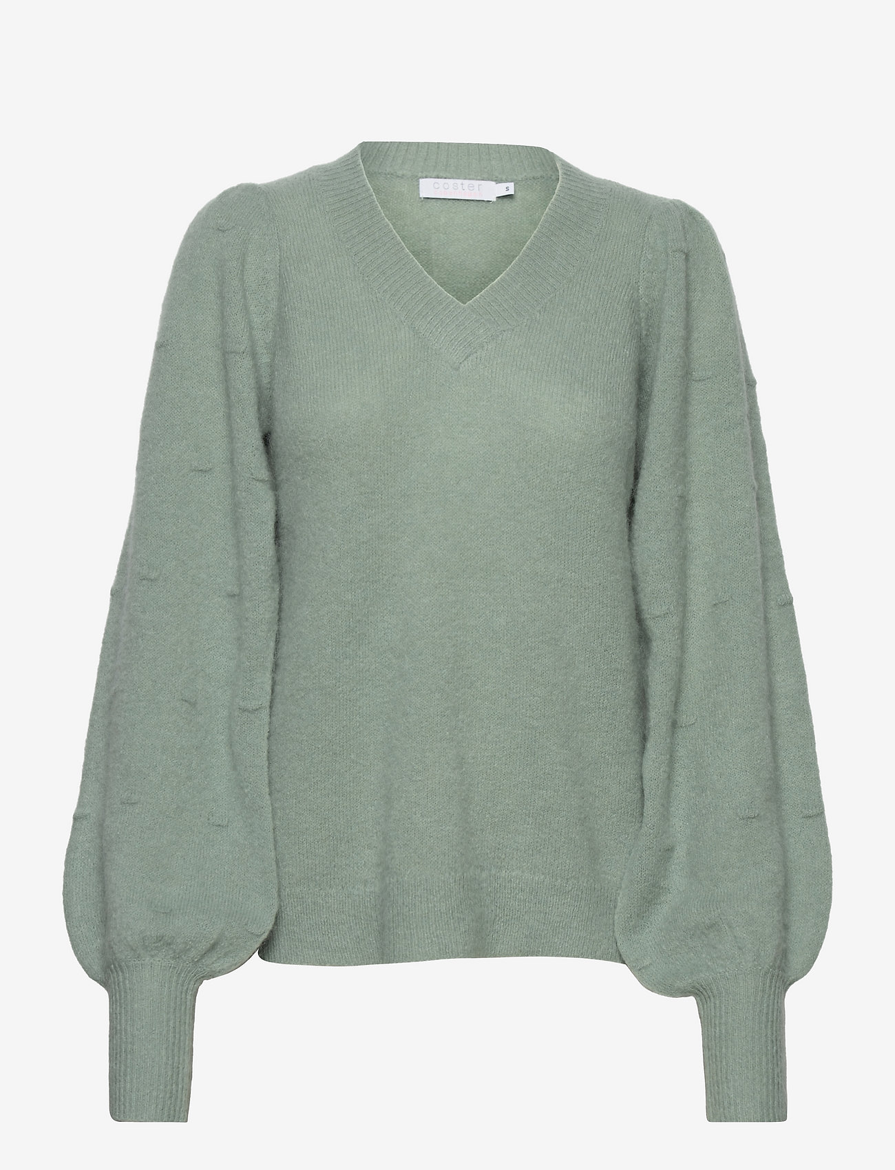 Coster Copenhagen - Knit with bubble effect and wide sl - jade blue - 0