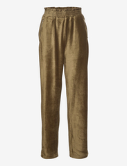 Relaxed pants in soft corduroy - DARK ARMY