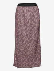 Coster Copenhagen - Plisse skirt with leoprint - pleated skirts - shimmer leo - 0