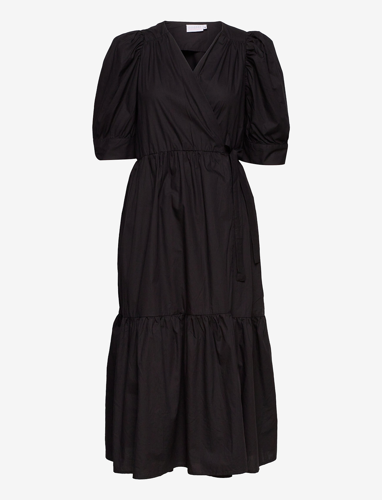 Coster Copenhagen - Wrap dress in organic cotton with w - black - 0