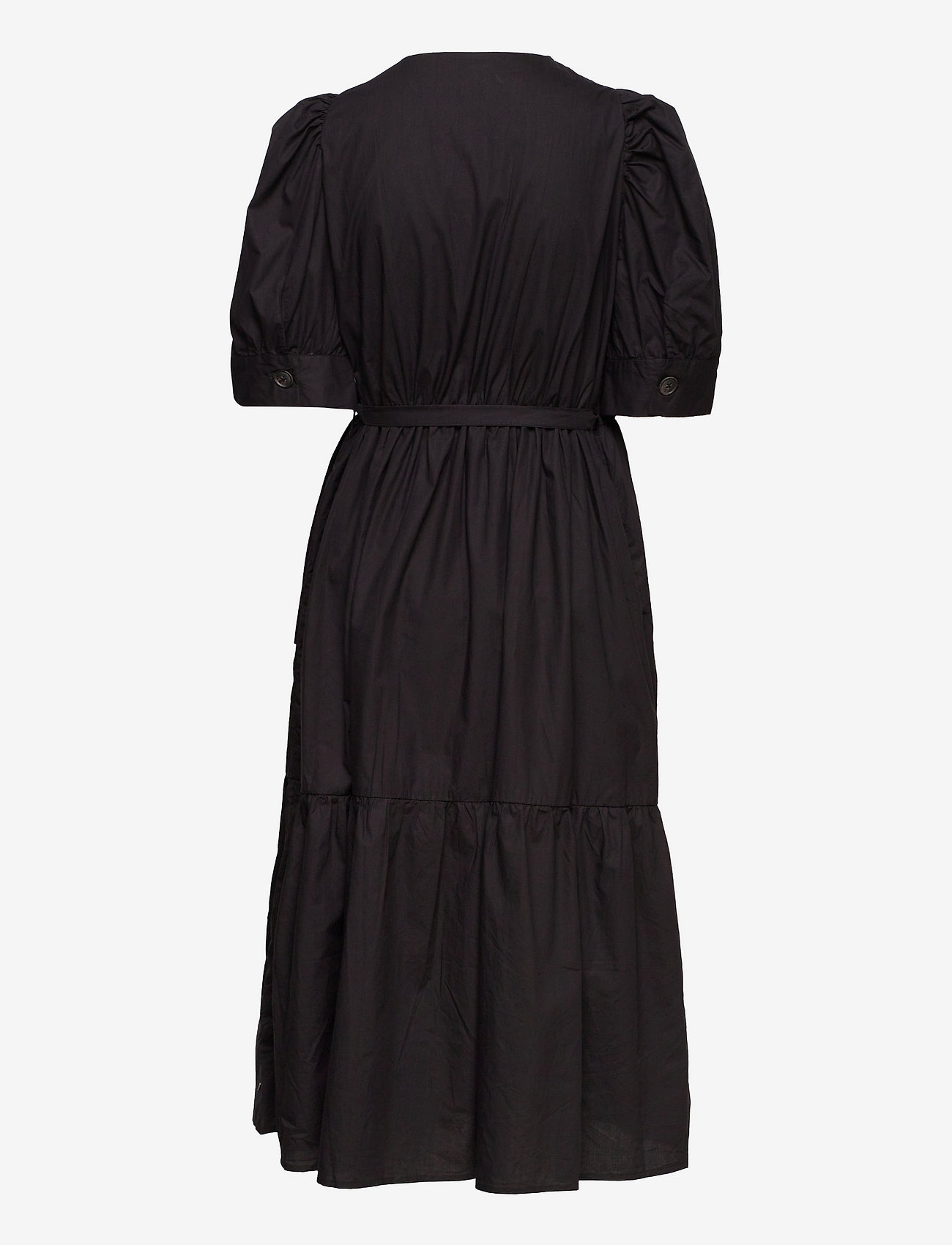 Coster Copenhagen - Wrap dress in organic cotton with w - black - 1