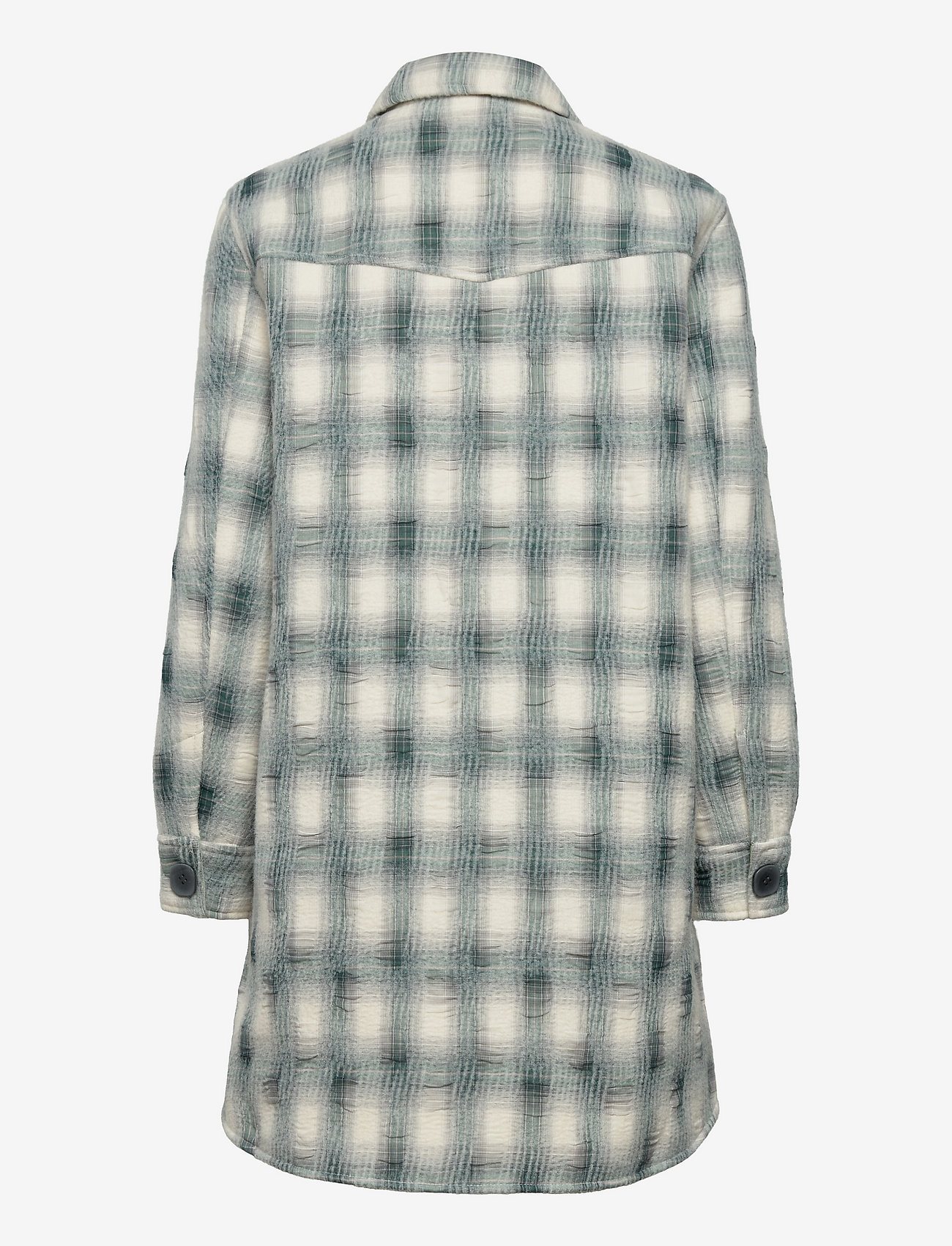 Coster Copenhagen - Jacket with checks - wintermäntel - creme/green check - 1