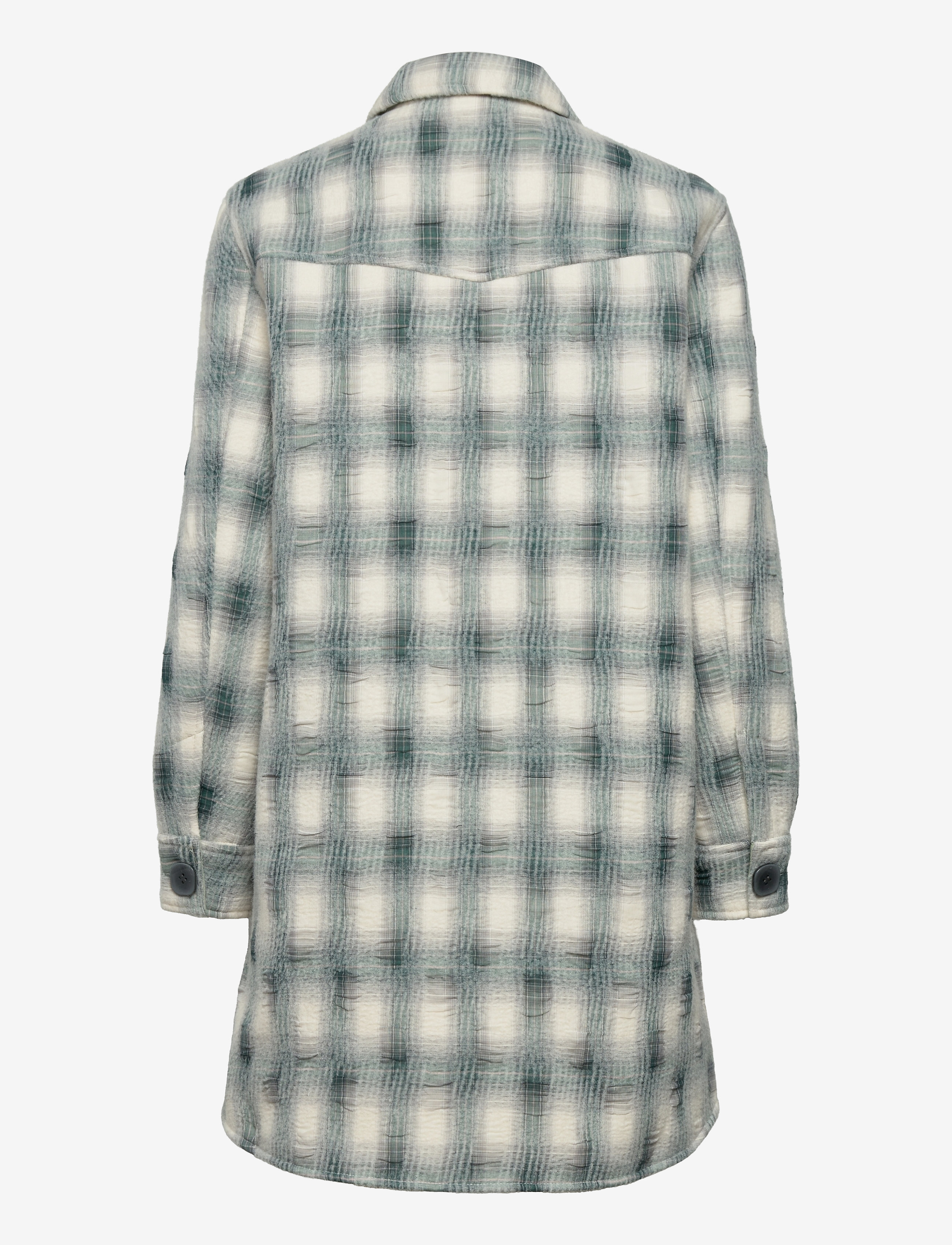 Coster Copenhagen - Jacket with checks - ulkovaatteet - creme/green check - 1