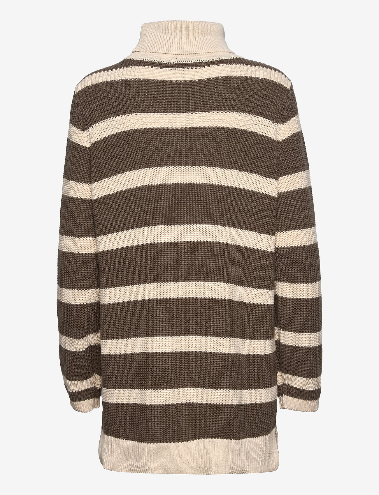 Coster Copenhagen - Seawool knit with turtle neck - dark army stripes - 1