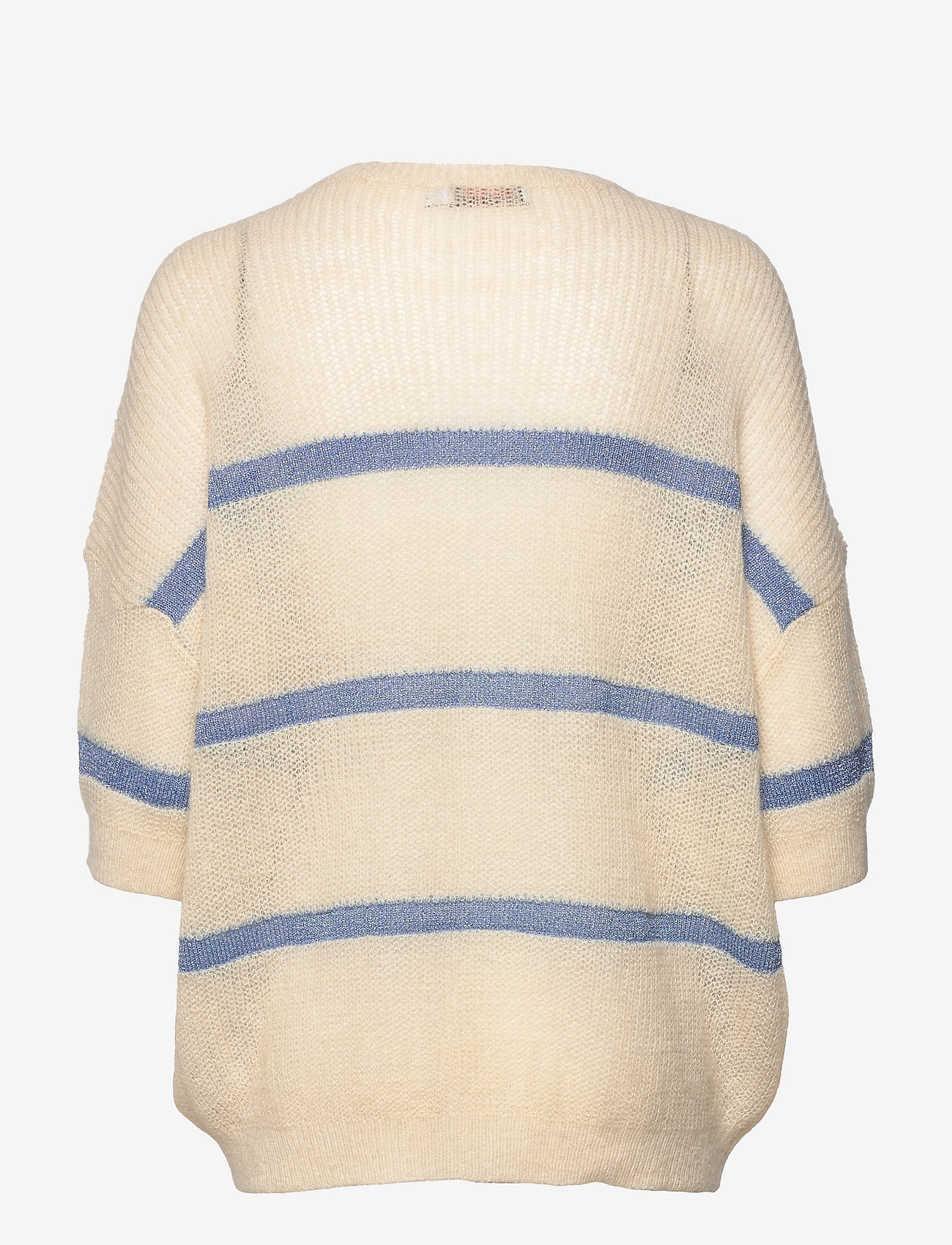 Coster Copenhagen - Knit with lurex stripes - creme blue stripes - 1