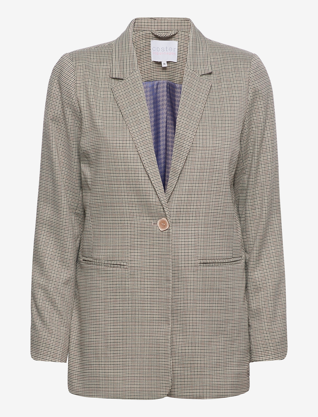 Blazer with checks - LIGHT GREY CHECK