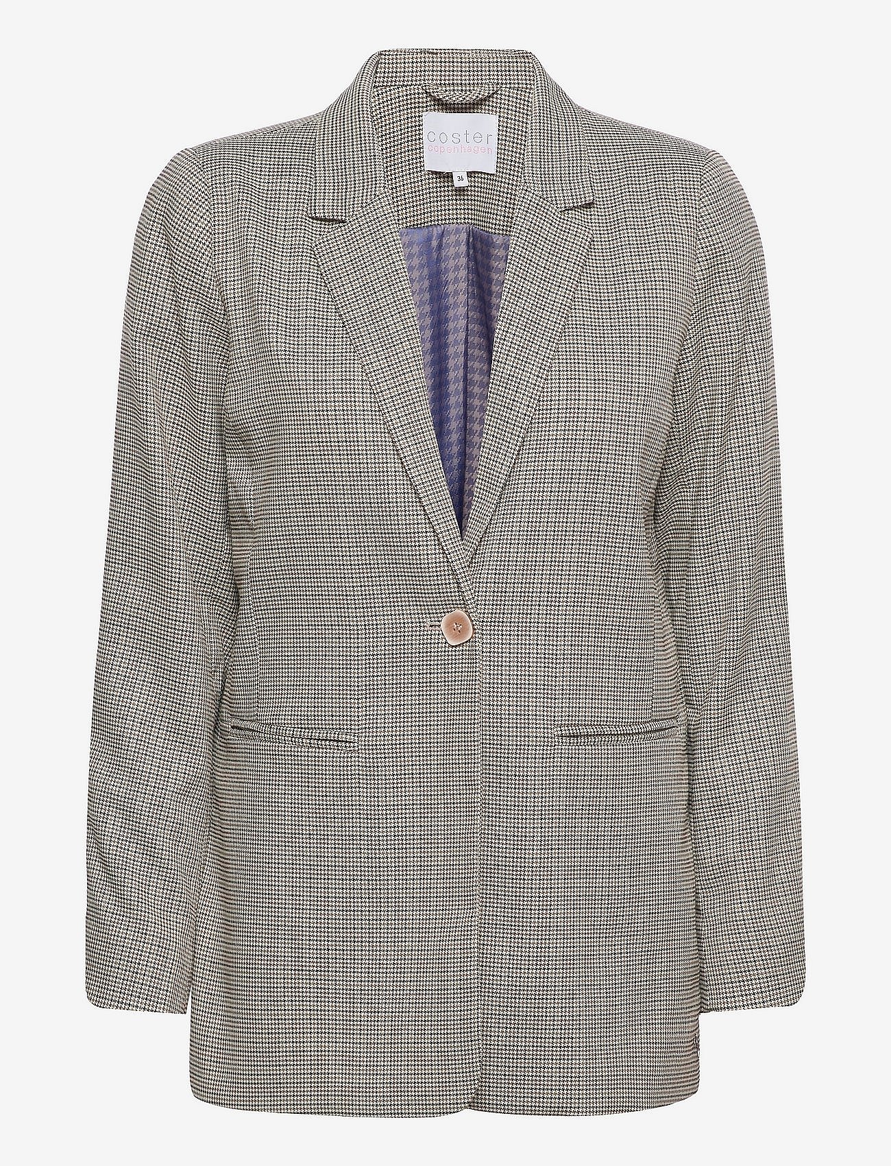 Blazer with checks - LIGHT GREY CHECK
