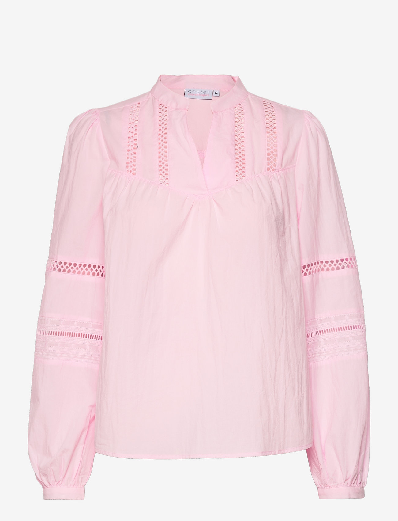 Coster Copenhagen - Blouse with lace inserts - cloud rose - 0
