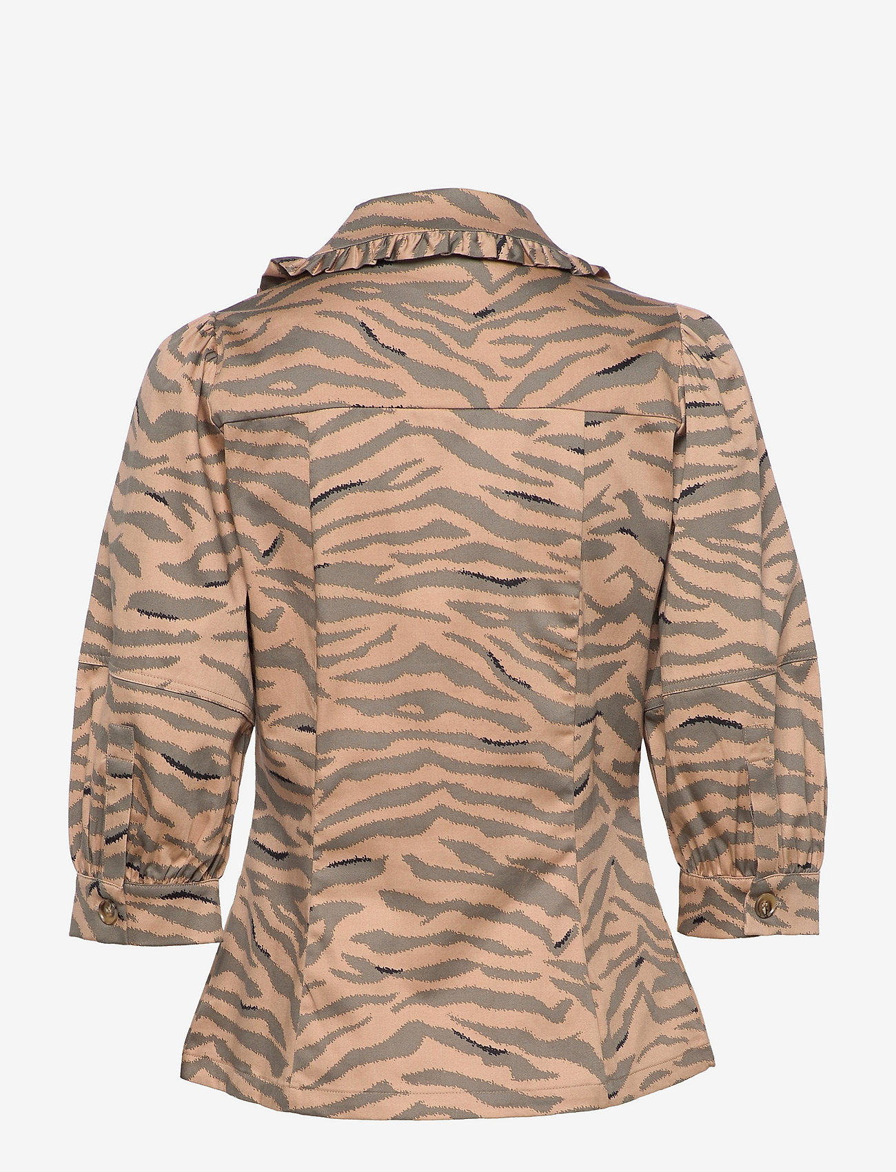 Coster Copenhagen - Shirt with big collar in zebra prin - långärmade skjortor - zebra print -941 - 1