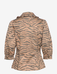 Coster Copenhagen - Shirt with big collar in zebra prin - långärmade skjortor - zebra print -941 - 1