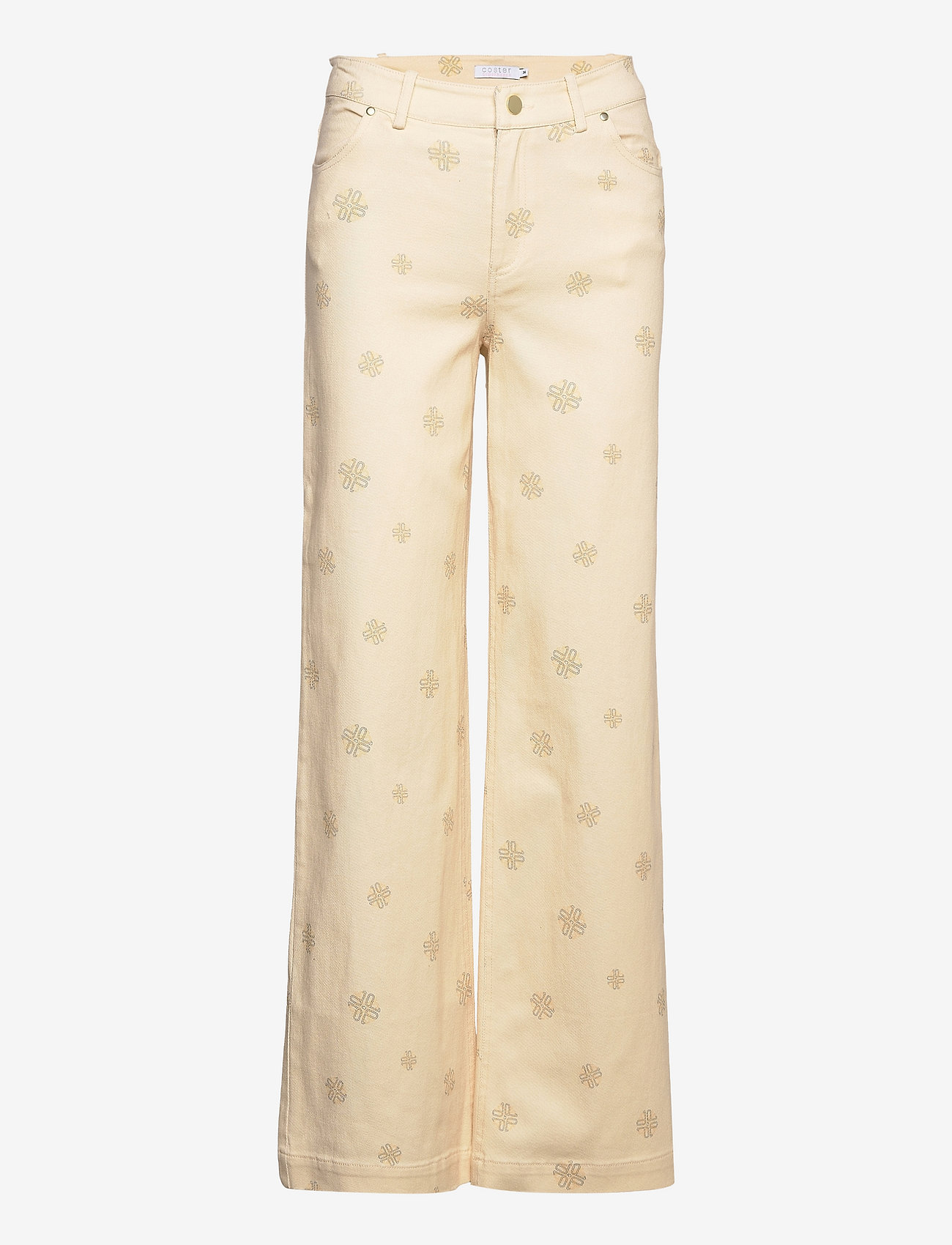 Coster Copenhagen - Pants with 10 years logo print - Ce - wide leg trousers - years logo print - 936 - 0