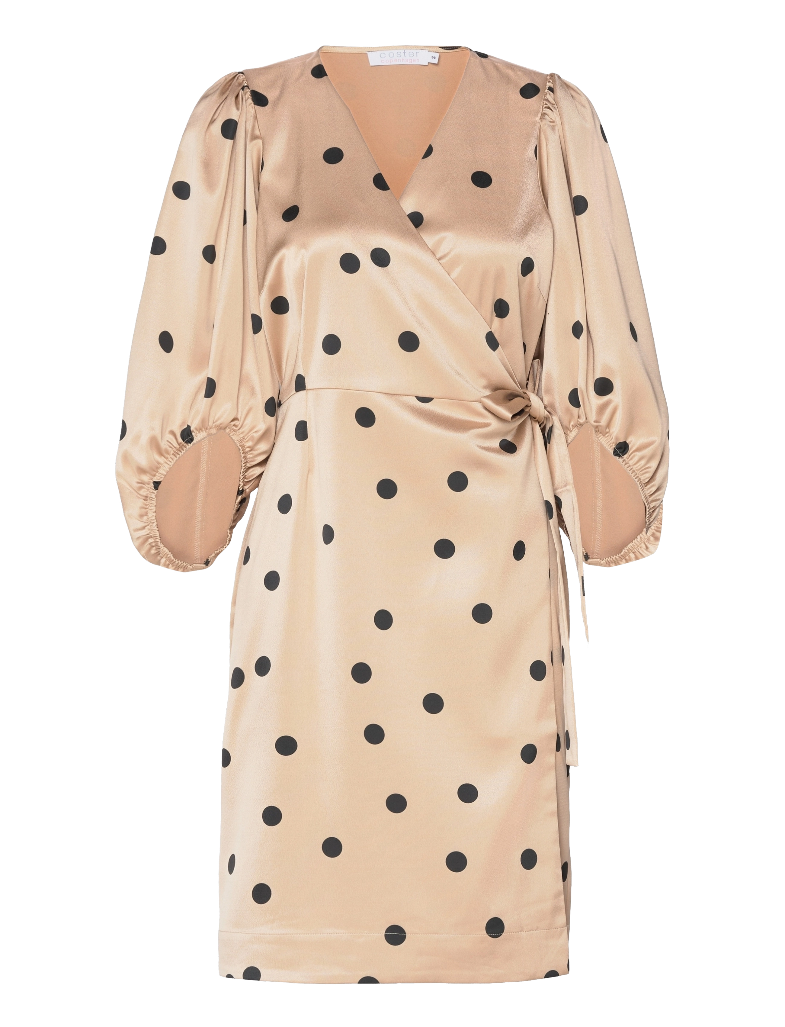 Dress with wide sleeves in dot prin - BIG DOT PRINT