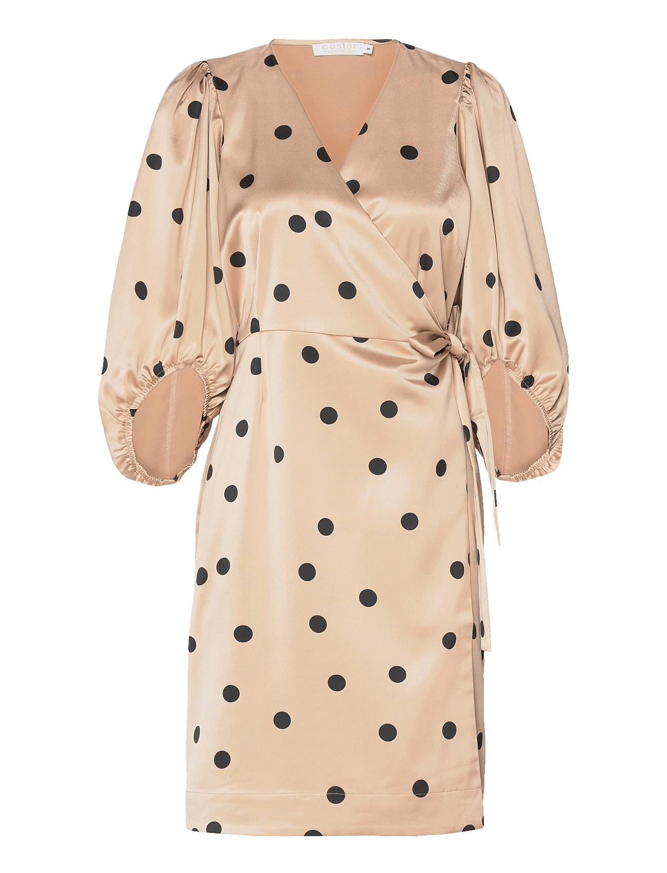 Dress with wide sleeves in dot prin - BIG DOT PRINT