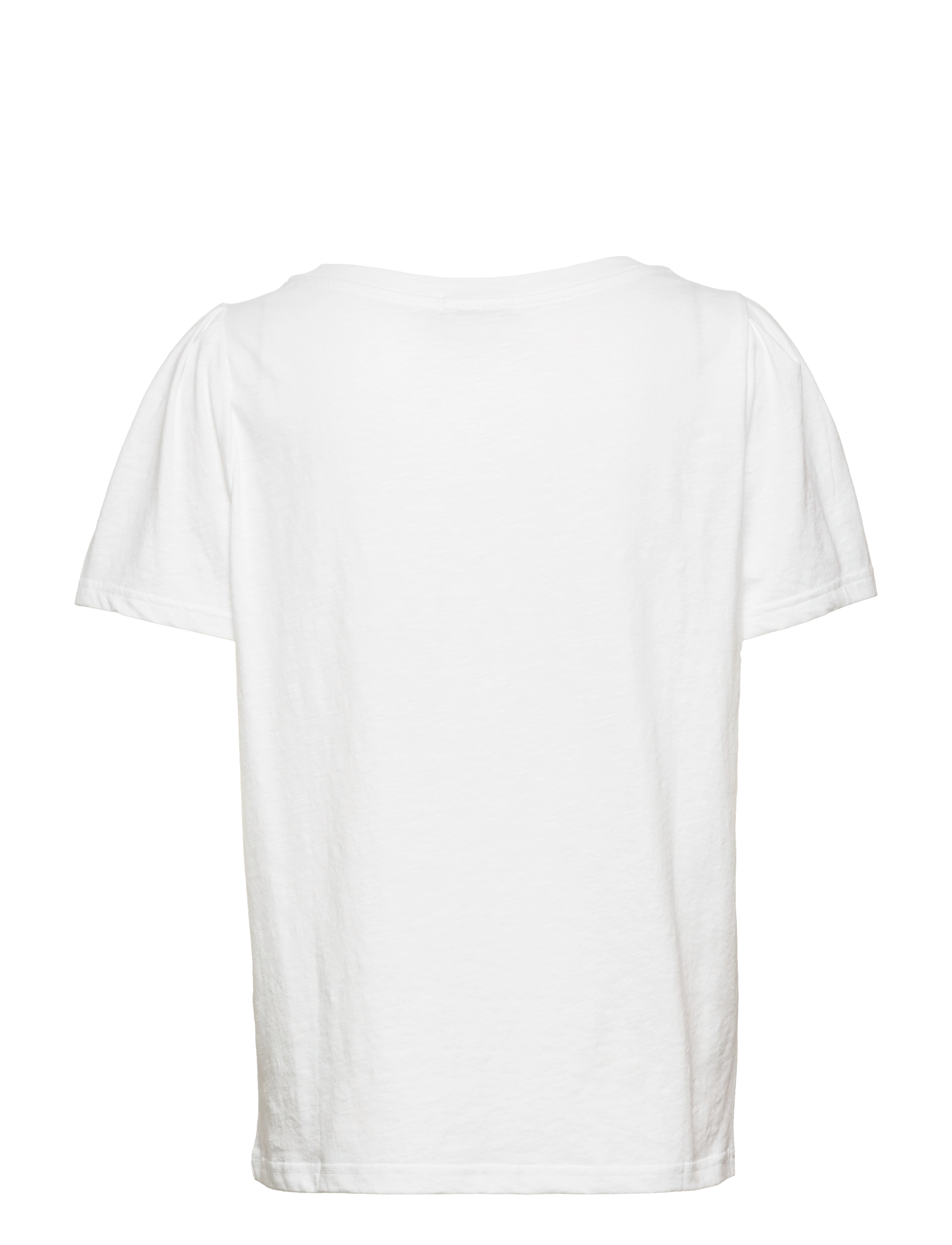 Coster Copenhagen - T-shirt with puff and round neck - - white - 1