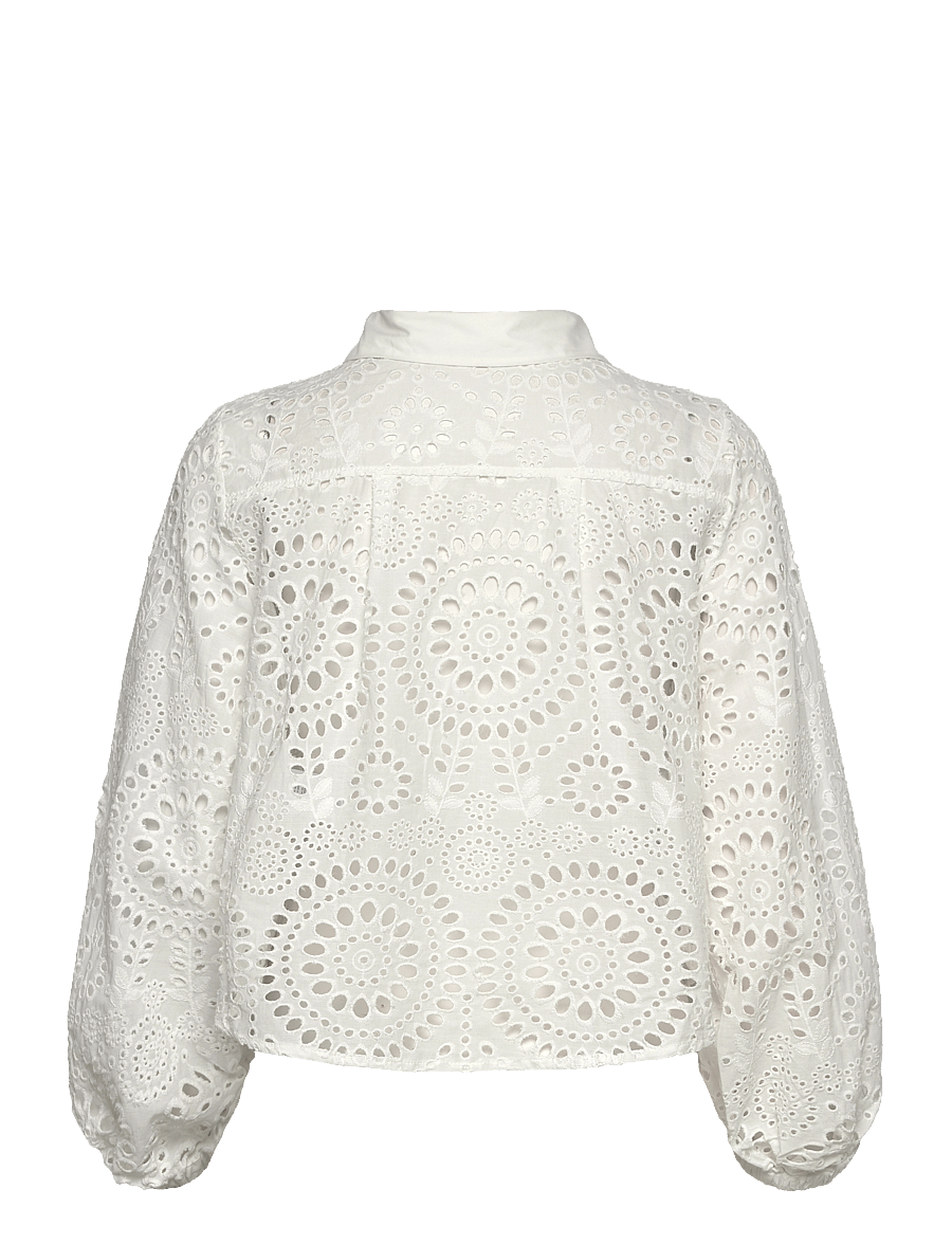 Coster Copenhagen - Shirt in broderie anglaise - white - 1