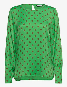 Shirt with wide sleeves in dot prin, Coster Copenhagen