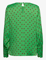 Coster Copenhagen - Shirt with wide sleeves in dot prin - långärmade blusar - high green dot print - 1