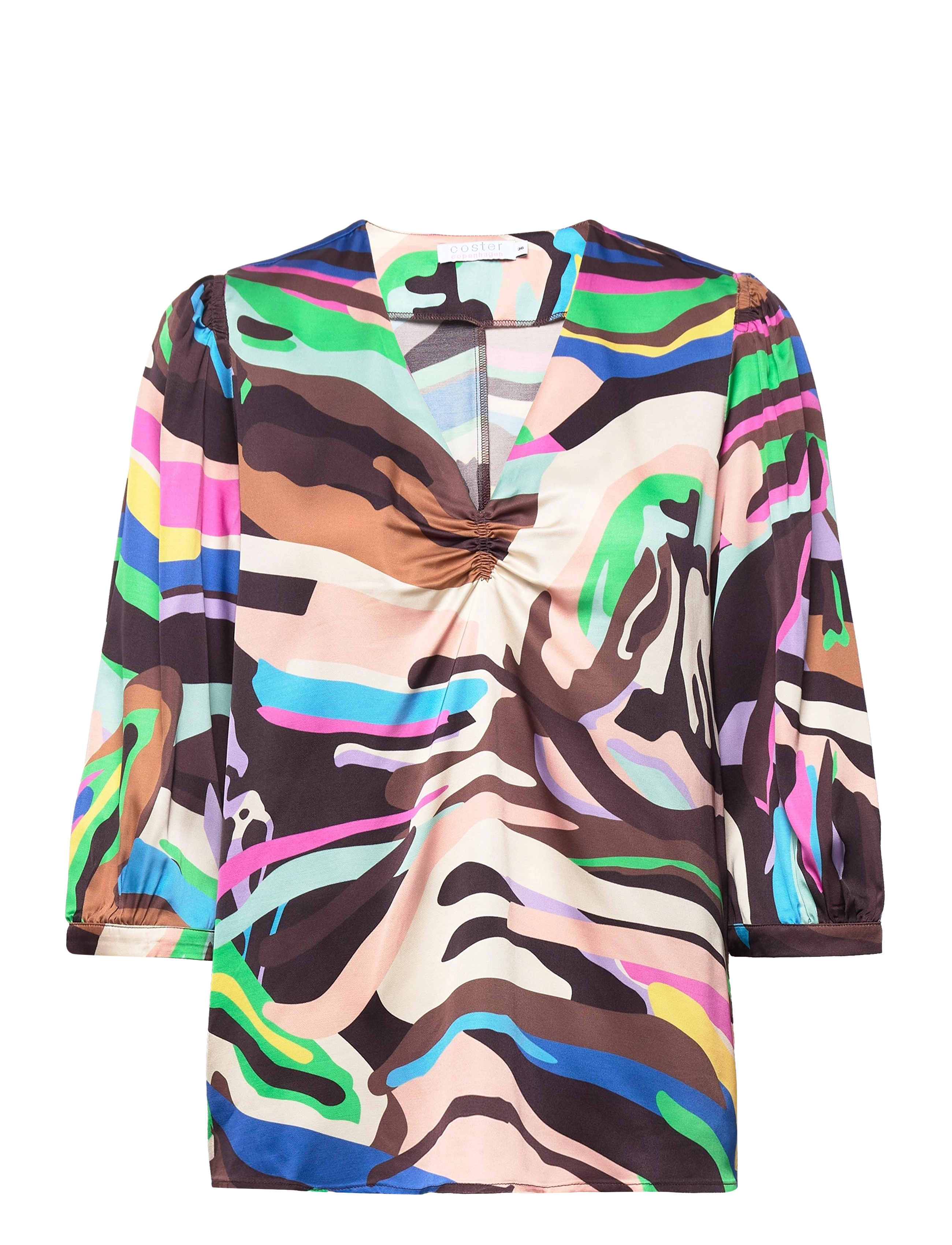 COSTER COPENHAGEN Shirt In Multicolor Zebra Print Patterned - 36 - Damen