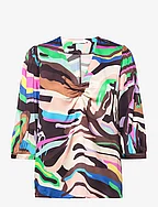 Shirt in multicolor zebra print - MULTICOLOR ZEBRA PRINT