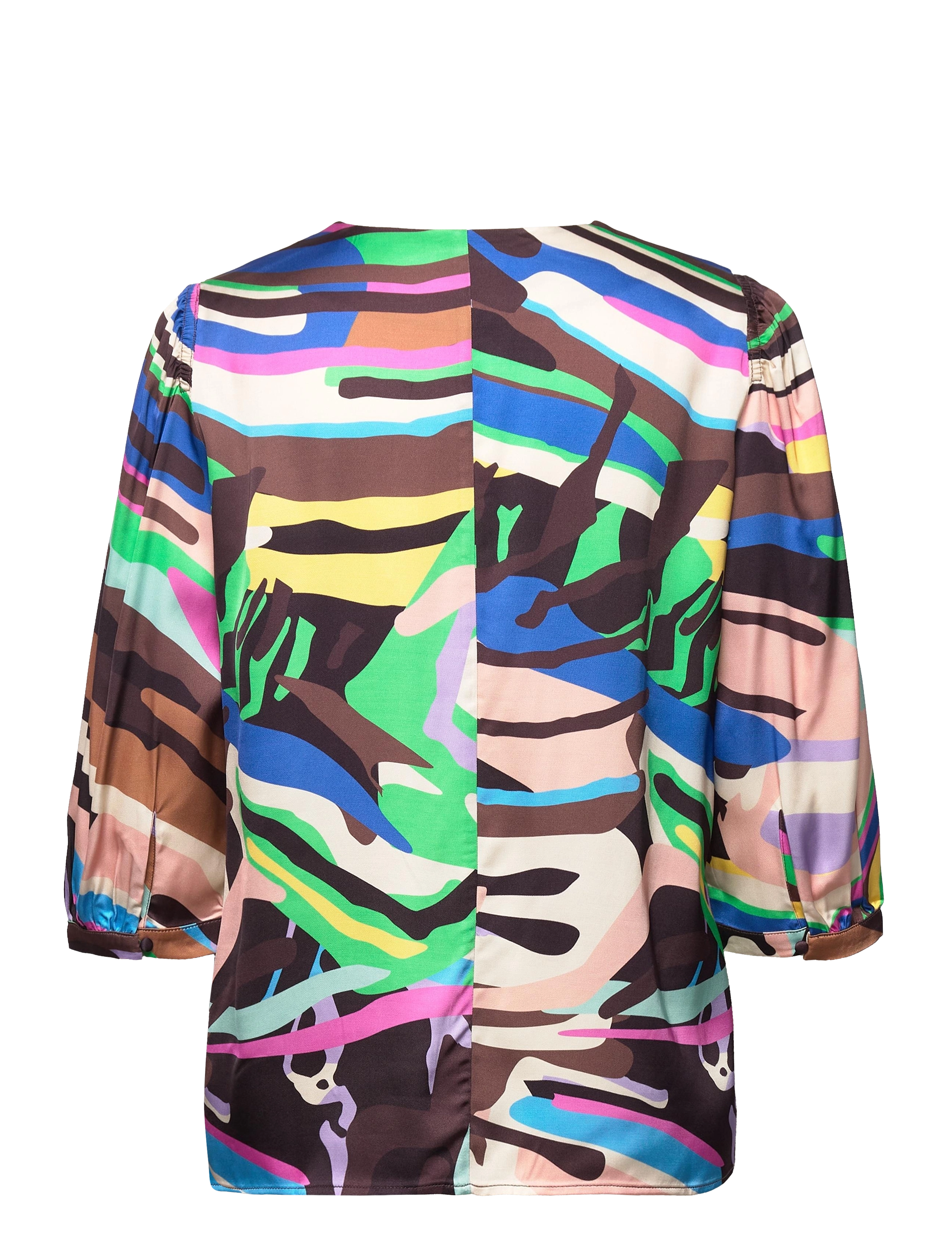 Coster Copenhagen - Shirt in multicolor zebra print - langærmede bluser - multicolor zebra print - 1