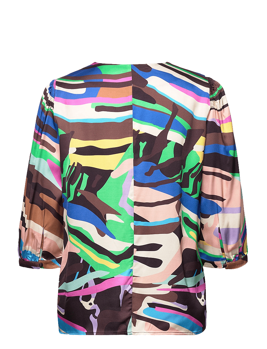 Coster Copenhagen - Shirt in multicolor zebra print - langærmede bluser - multicolor zebra print - 1