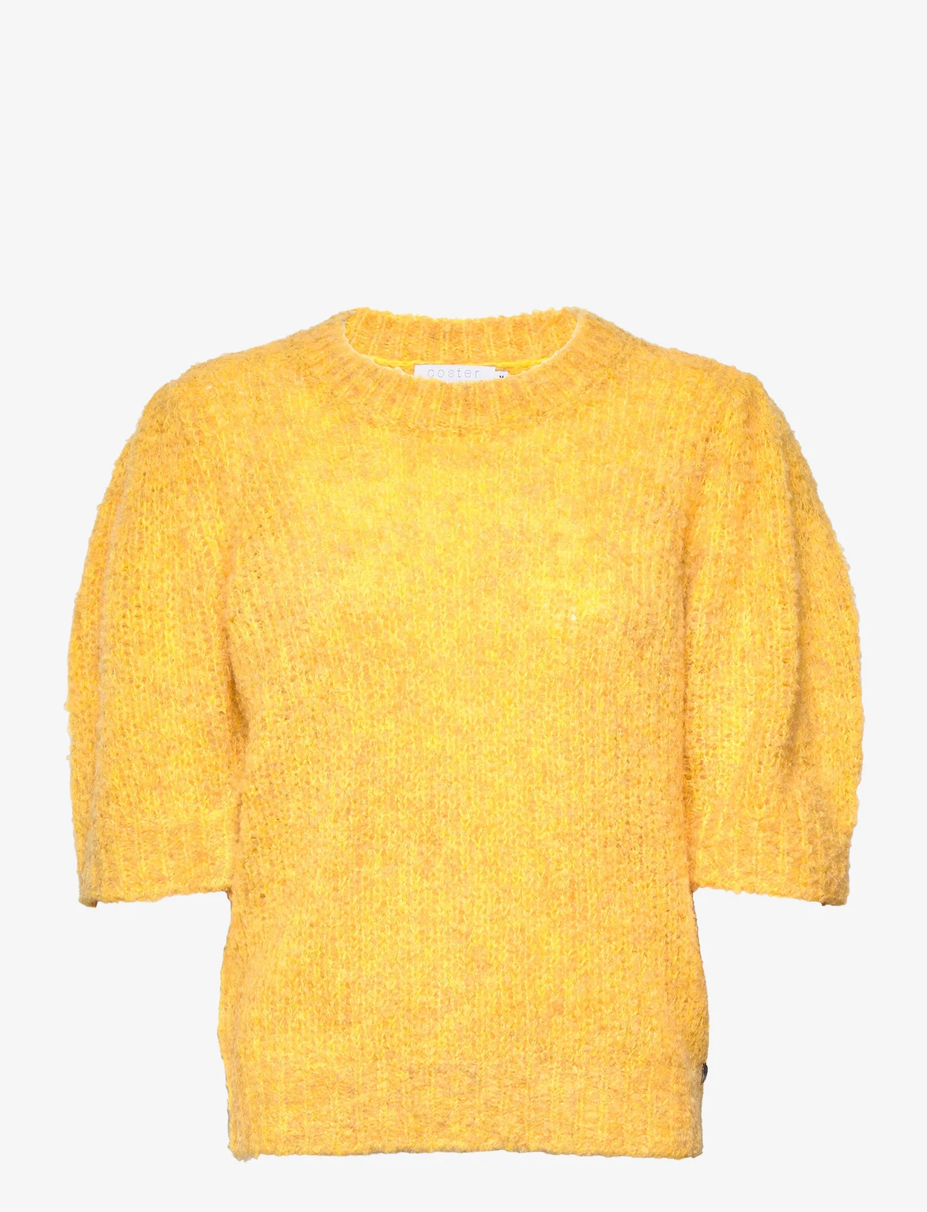 Coster Copenhagen - Knit with puff sleeves - striktrøjer - lemon yellow - 0