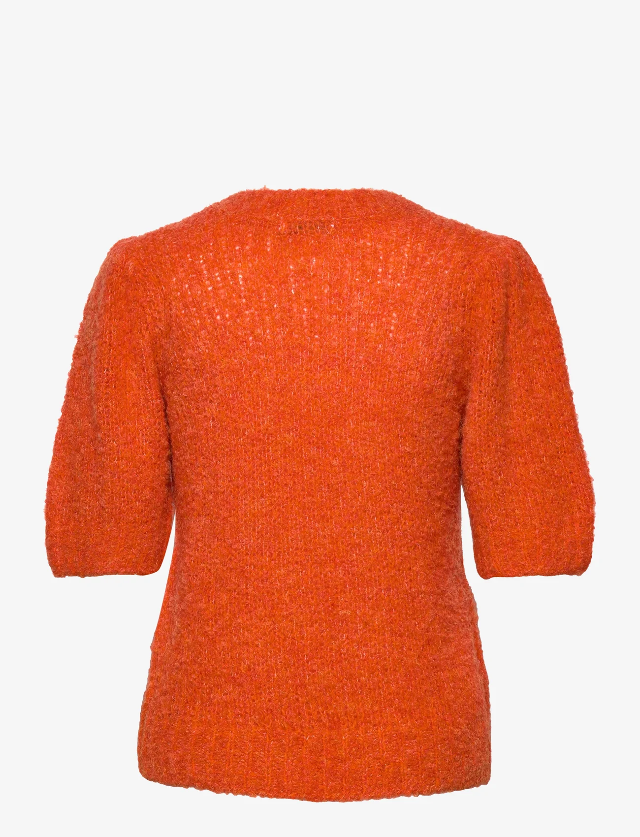 Coster Copenhagen - Knit with puff sleeves - jumpers - orange melange - 1