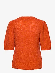 Coster Copenhagen - Knit with puff sleeves - džemperiai - orange melange - 1