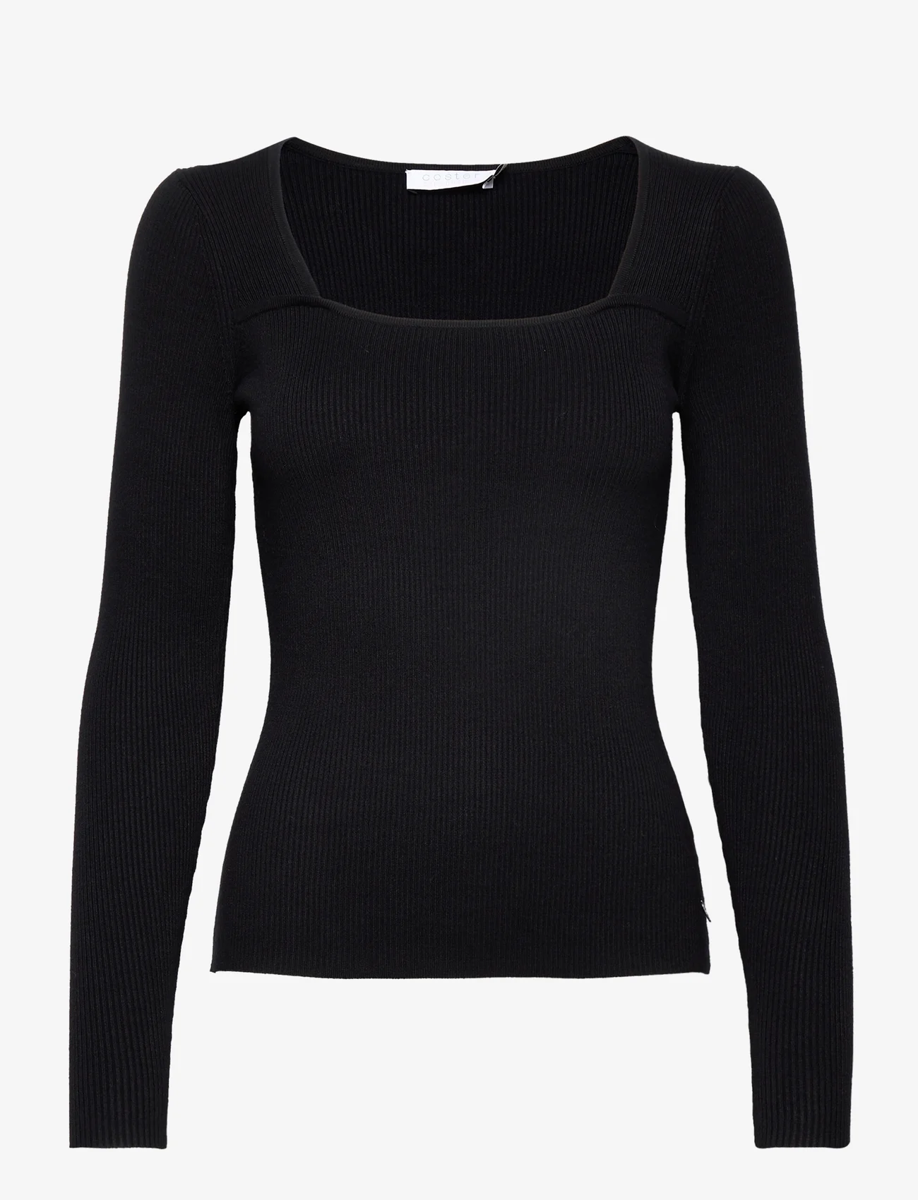 Coster Copenhagen - Knit with long sleeves and squared - džemperi - black - 0