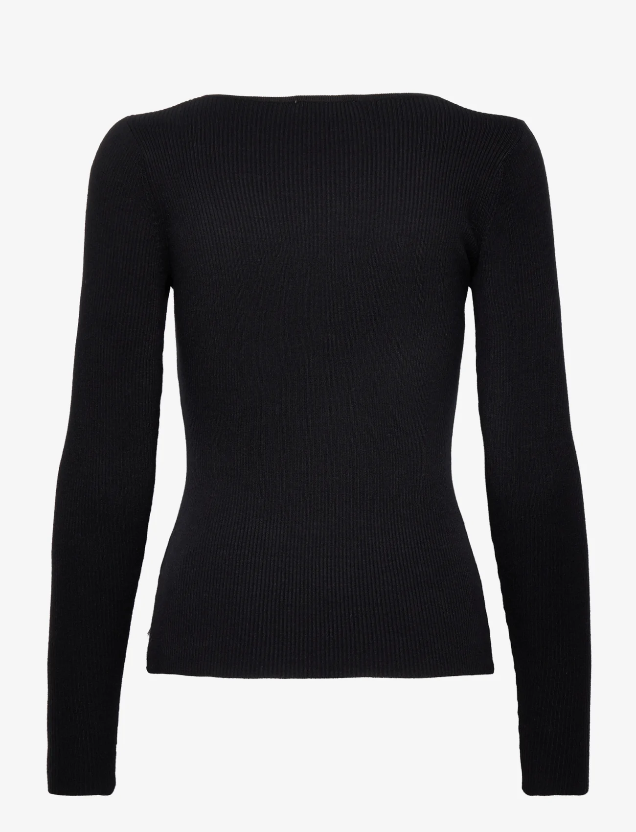 Coster Copenhagen - Knit with long sleeves and squared - džemperi - black - 1