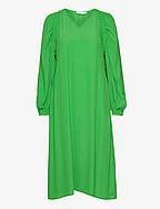Long dress in acetate - HIGH GREEN