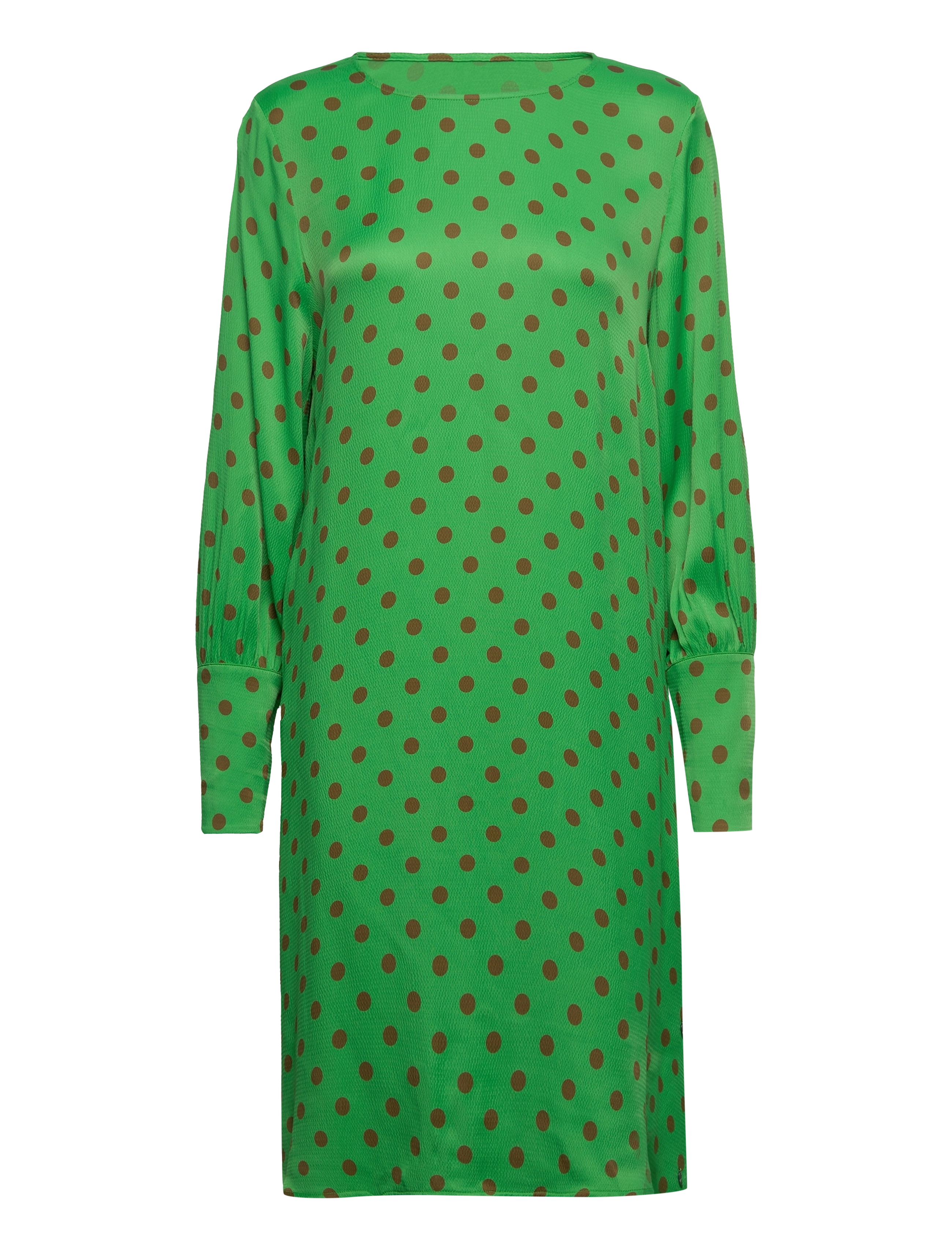 Coster Copenhagen Dress With Gatherings In Dot Print, 34, Green, Kjoler > Knælange Og Midi, Dame