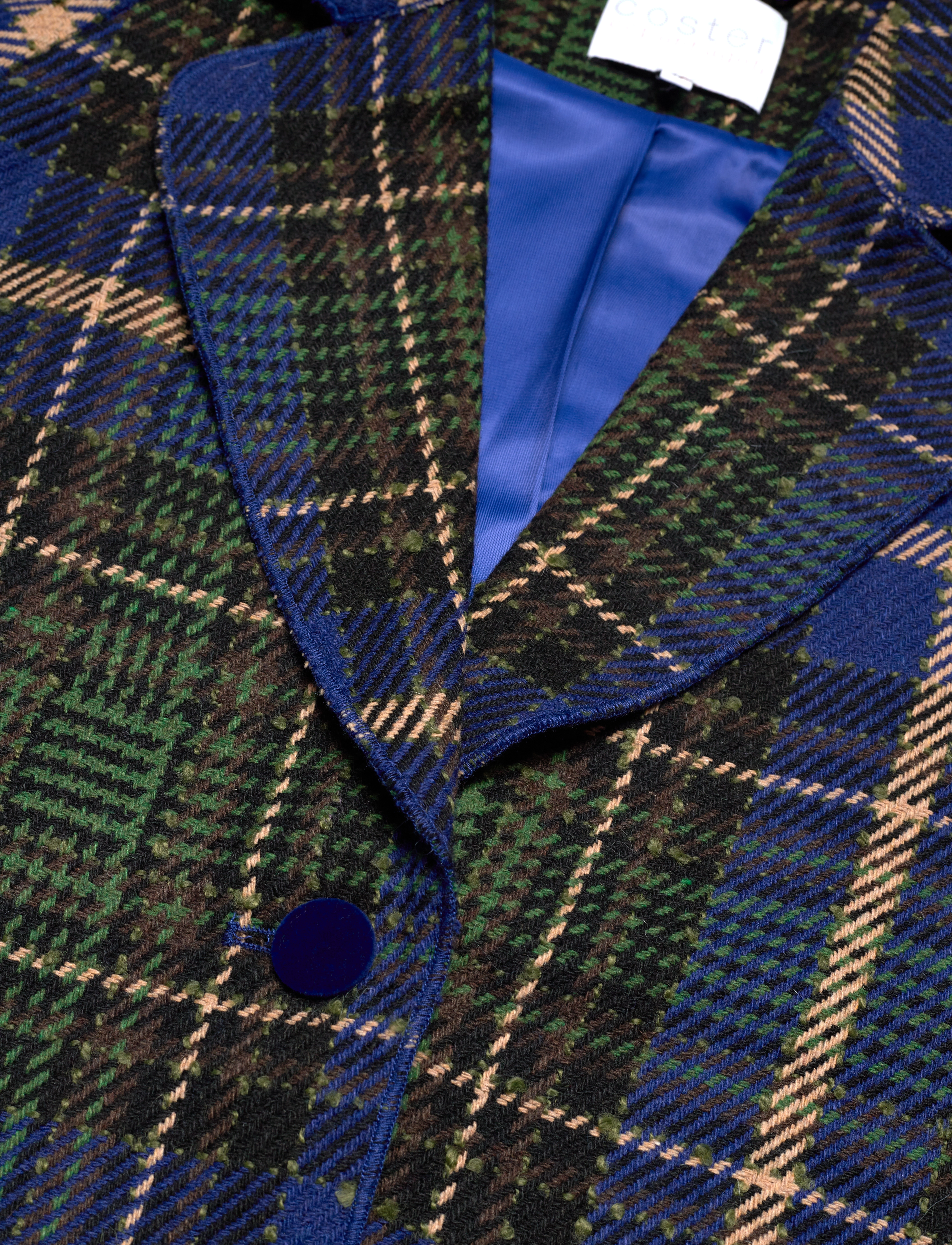 Coster Copenhagen - Coat with big checks - blue check - 2