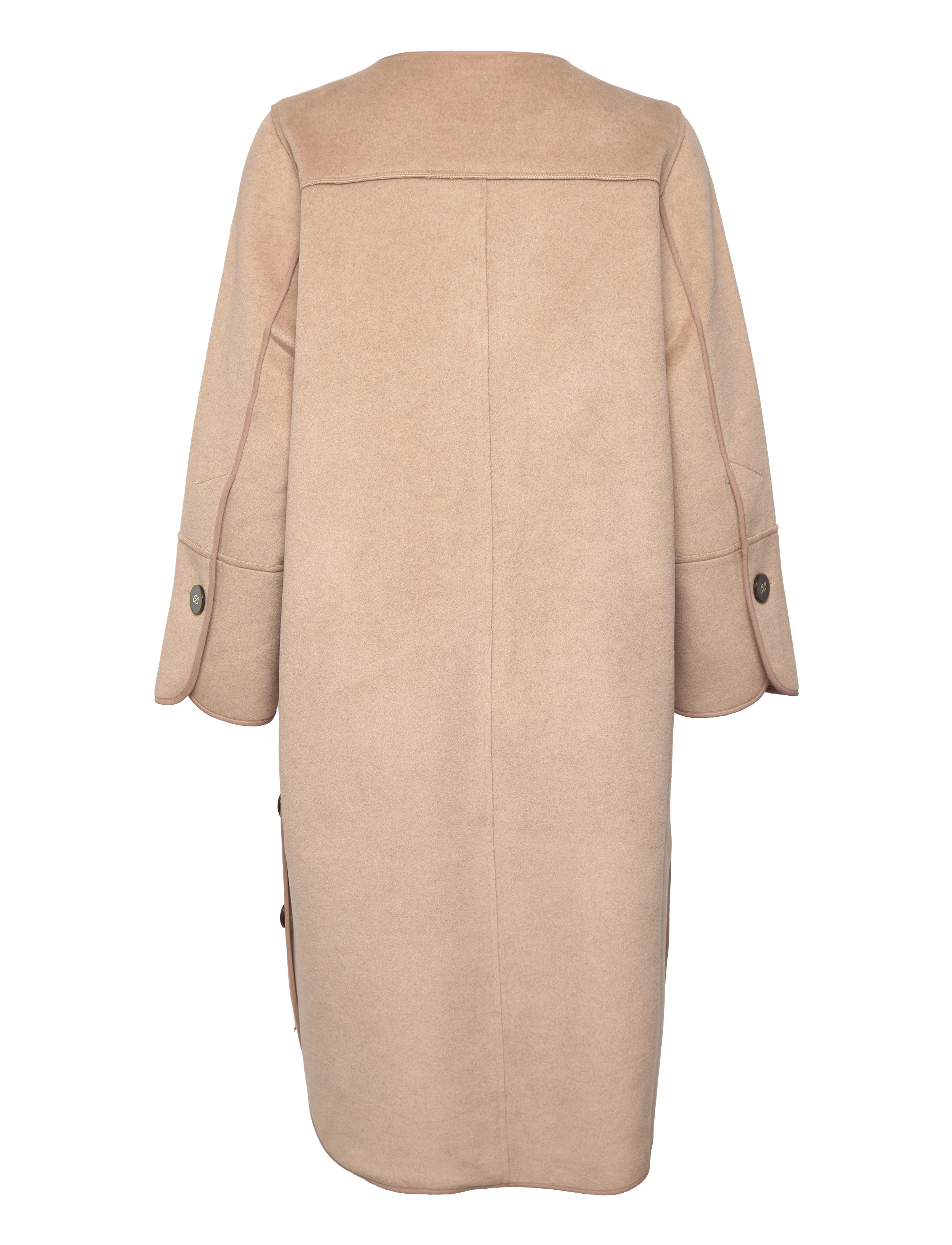 Coster Copenhagen - Coat with button detail - sand brown - 1
