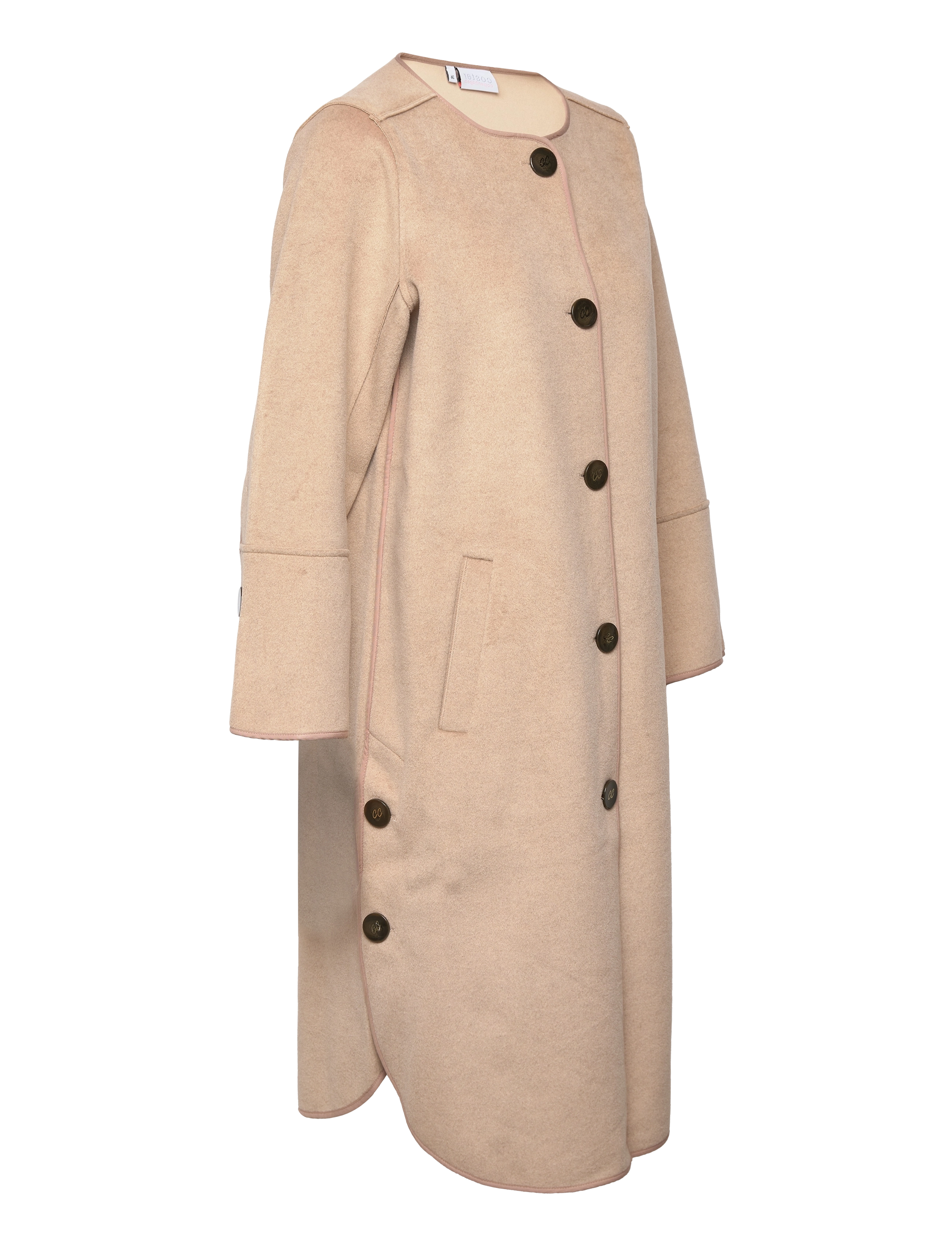 Coster Copenhagen - Coat with button detail - sand brown - 3