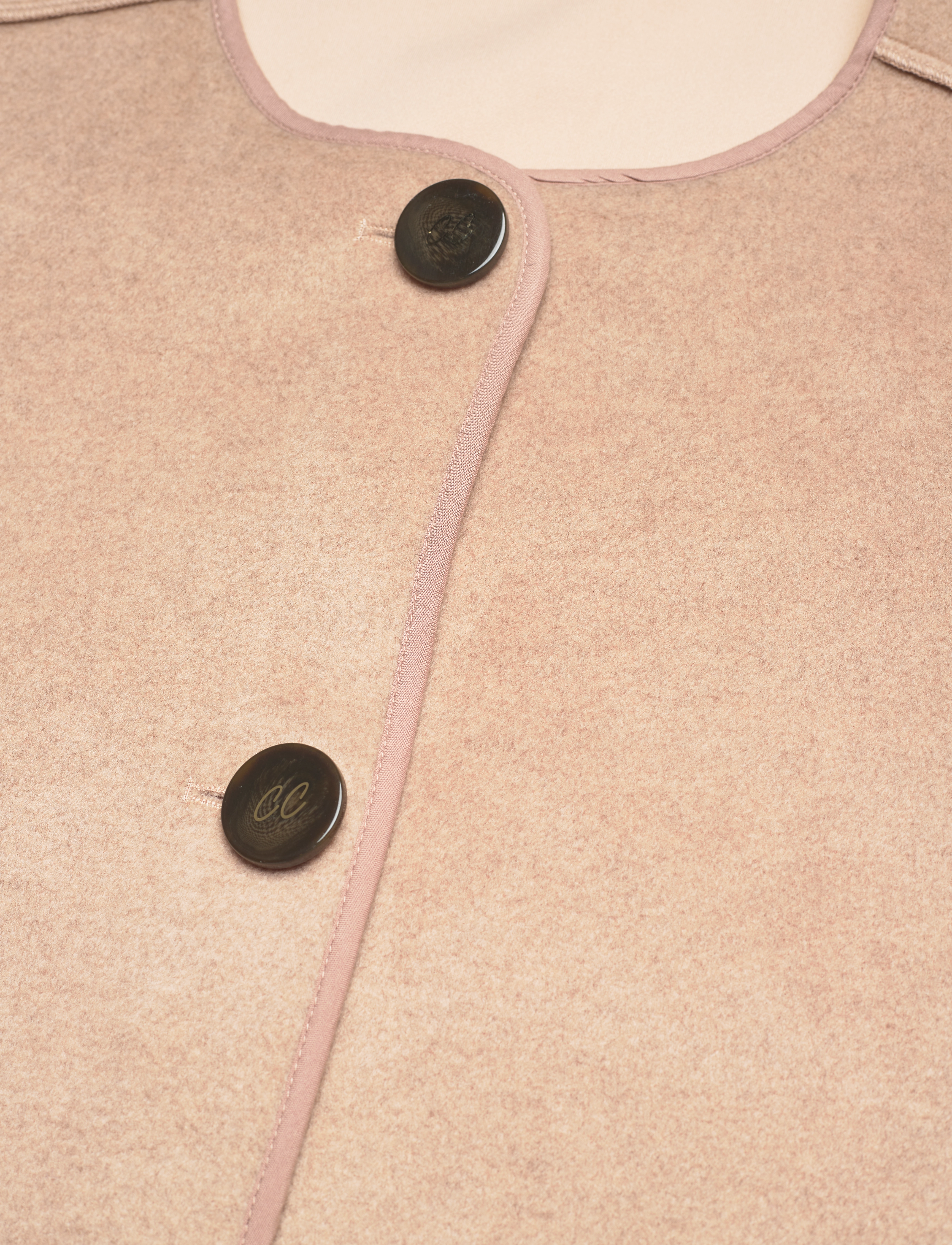 Coster Copenhagen - Coat with button detail - sand brown - 4
