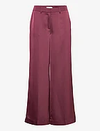 Pants with vide legs and press fold - BORDEAUX