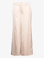 Pants with vide legs and press fold - LIGHT CHAMPAGNE