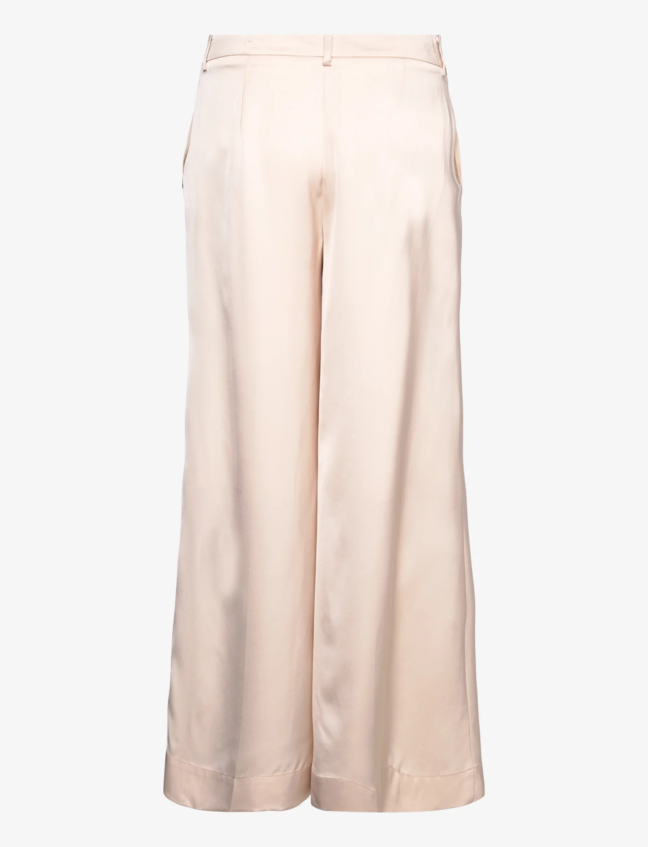 Coster Copenhagen - Pants with vide legs and press fold - juhlamuotia outlet-hintaan - light champagne - 1