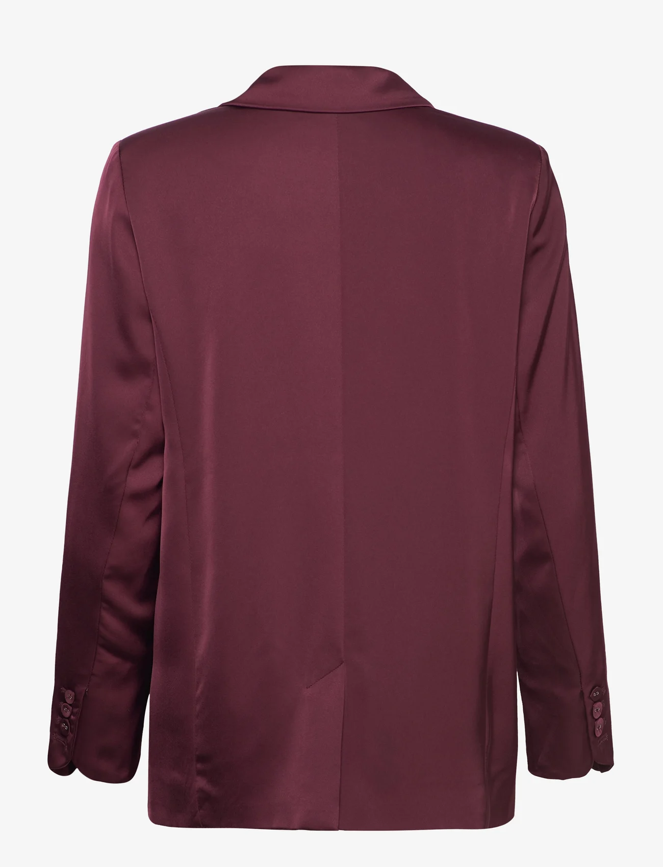 Coster Copenhagen - Relaxed blazer with slit and button - festklær til outlet-priser - bordeaux - 1