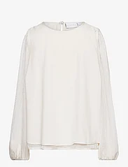 Coster Copenhagen - Top in metallic shimmer - long-sleeved blouses - creme metallic - 2