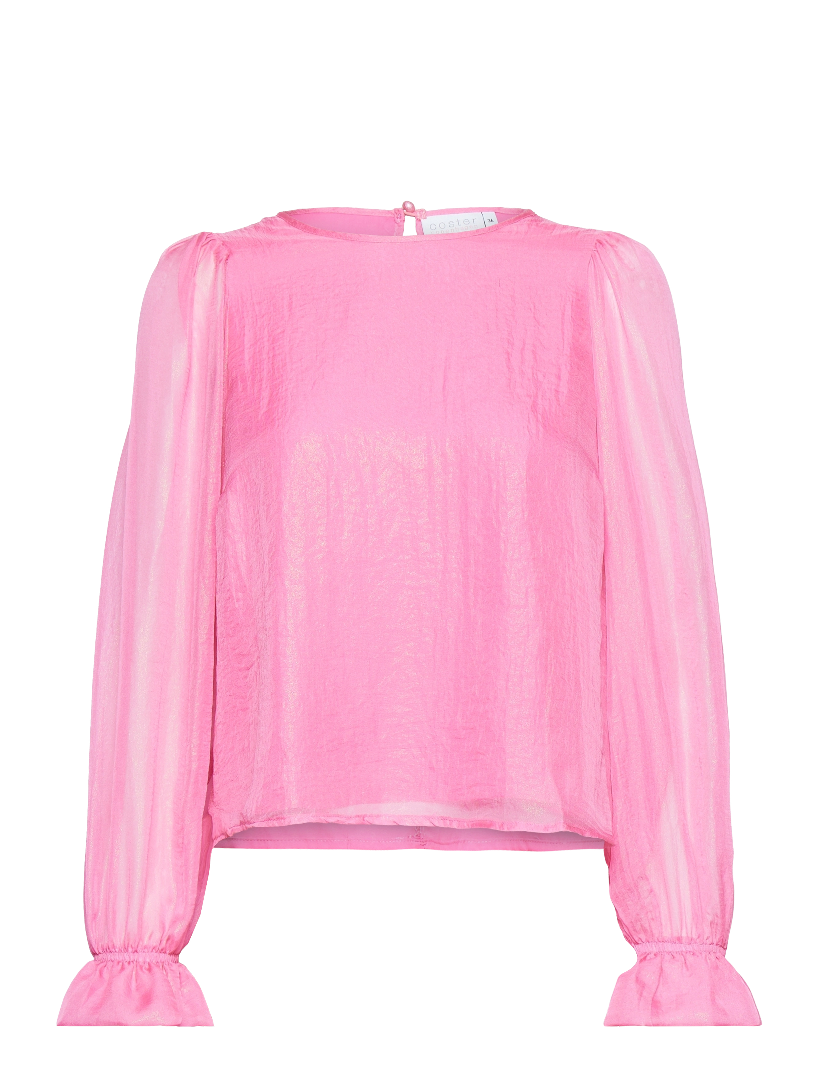 Coster Copenhagen Top in metallic shimmer - Transitional Layering - METALLIC PINK / pink/rose