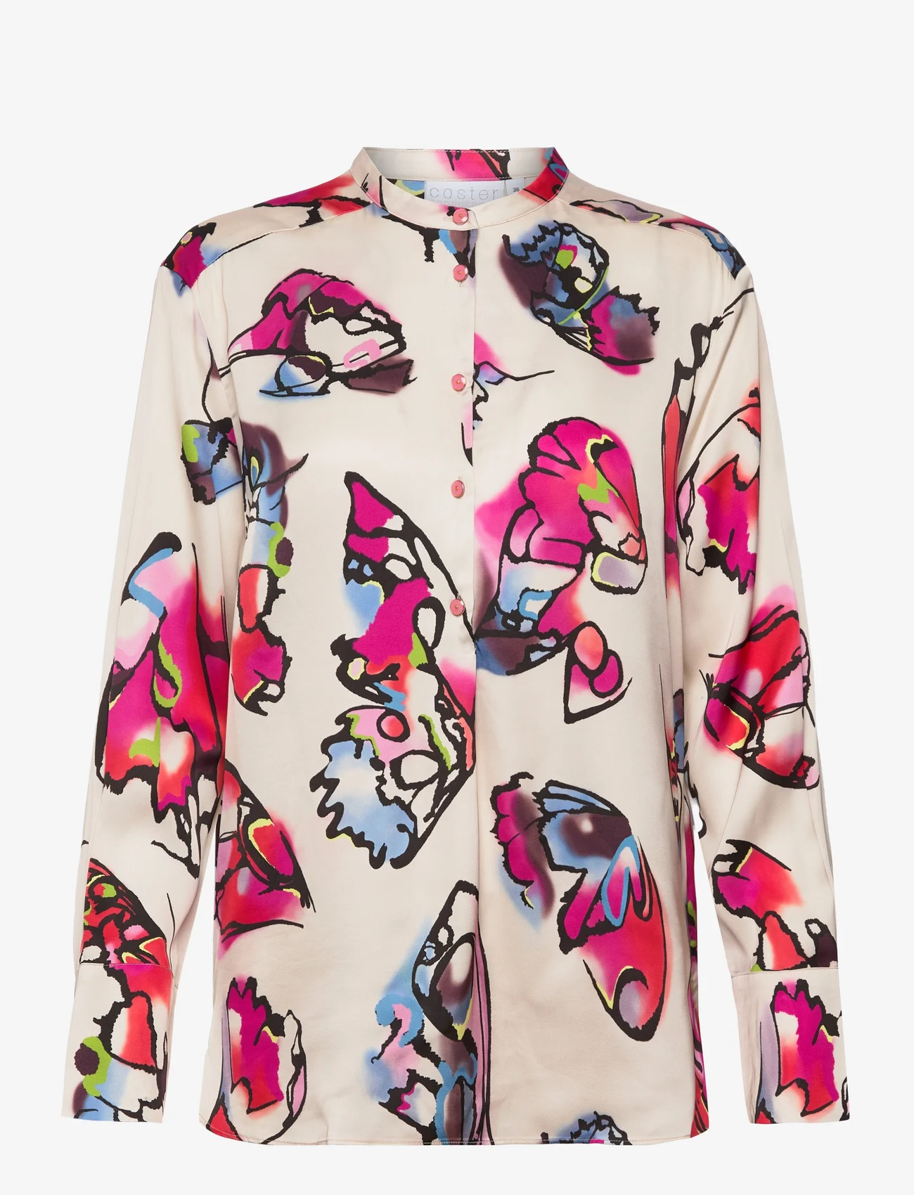 Coster Copenhagen - Shirt in butterfly print - langærmede bluser - butterfly print - 0