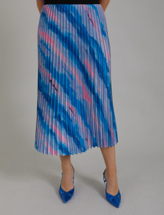 Pleated skirt in faded stripe print, Coster Copenhagen