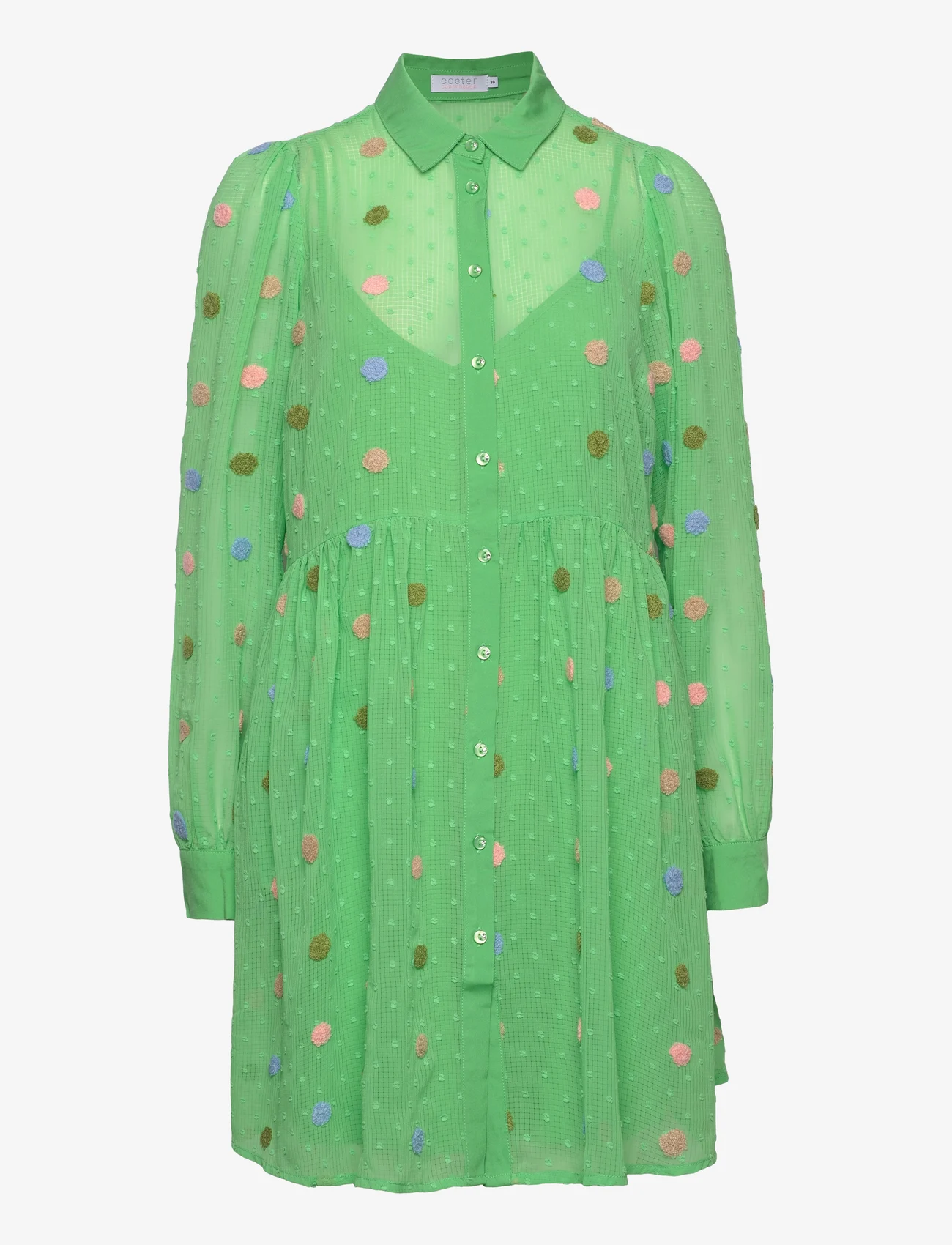 Coster Copenhagen - Short dress with dot texture - feestelijke kleding voor outlet-prijzen - dot texture - 0