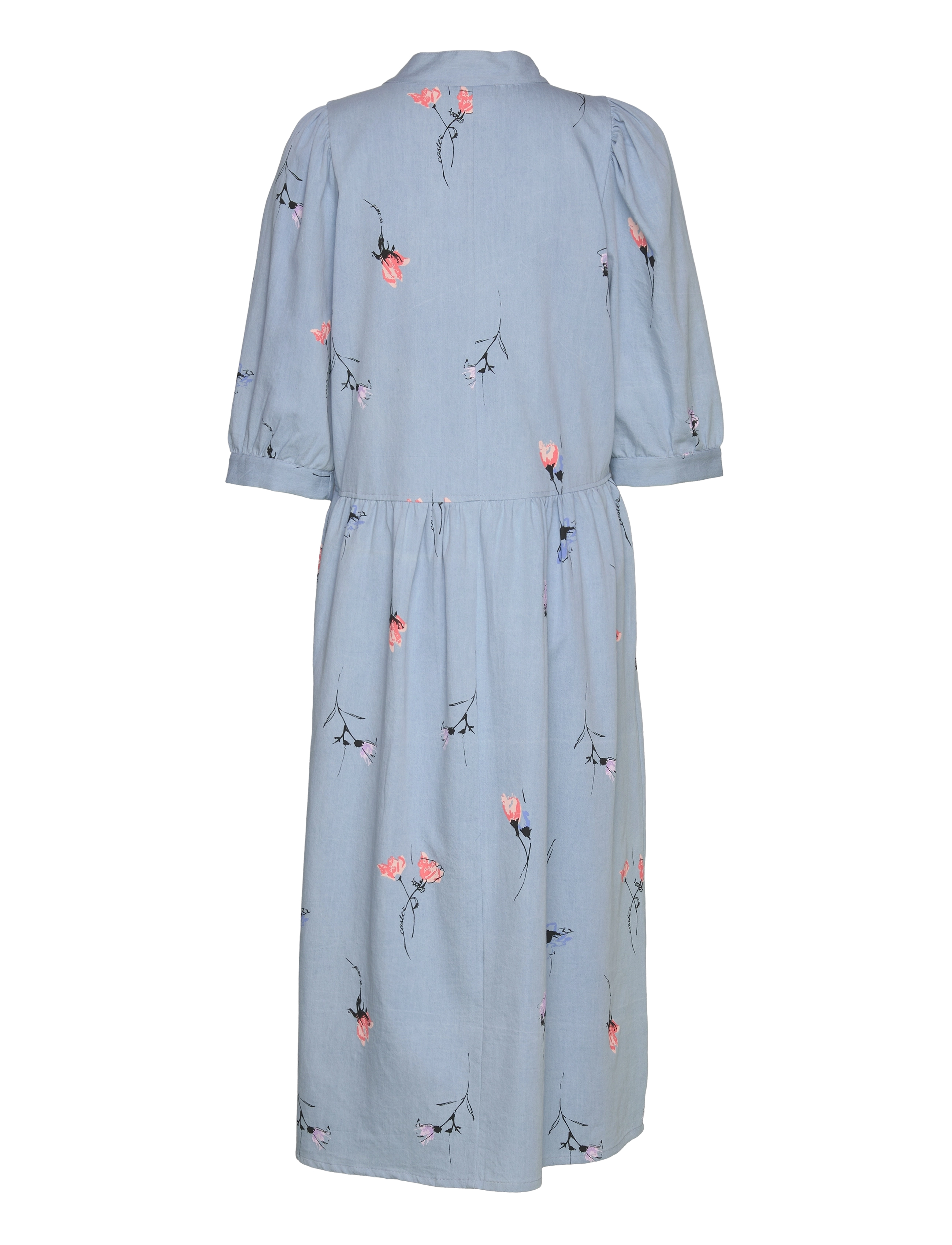 Coster Copenhagen - Long dress with denim flower print - flower denim print - 1