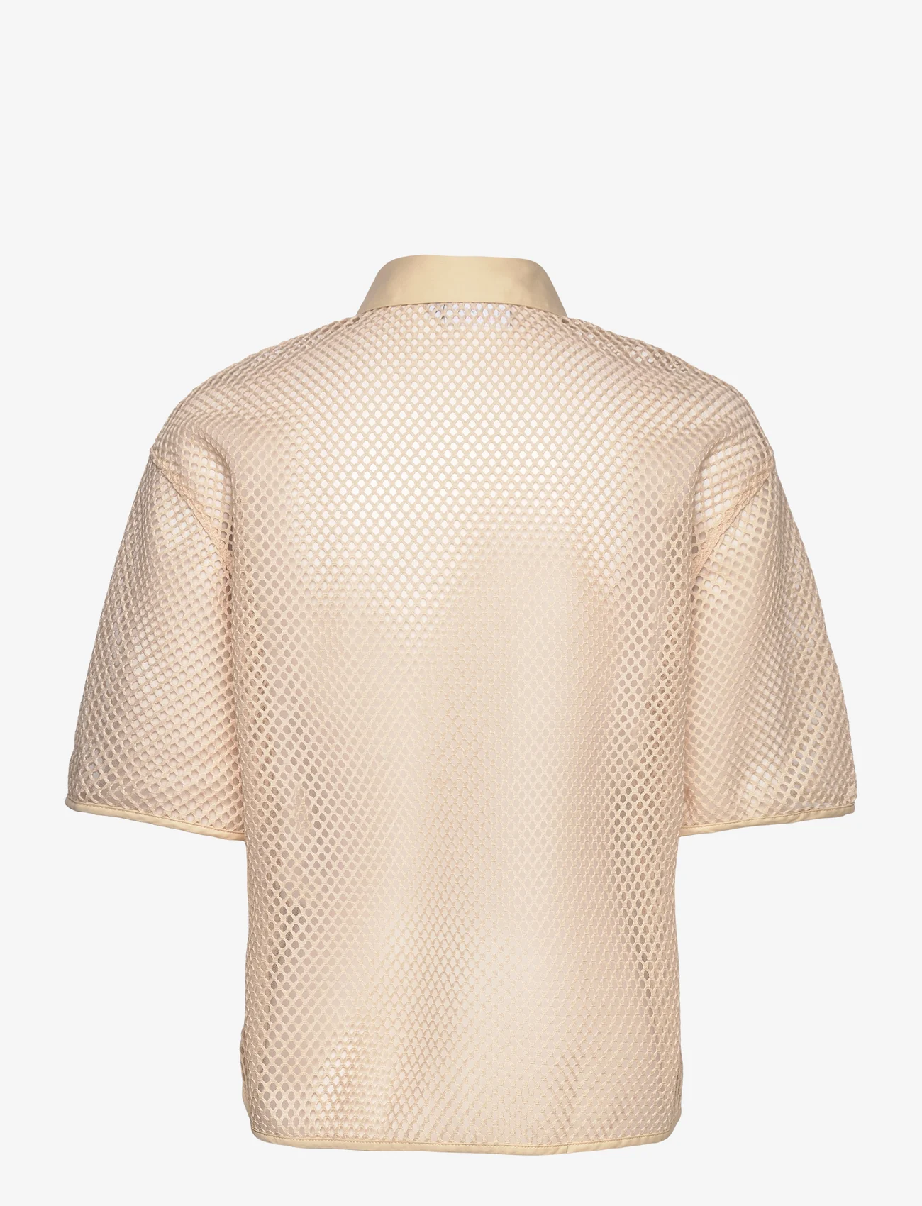 Coster Copenhagen - Mesh shirt - kortärmade skjortor - vanilla - 1