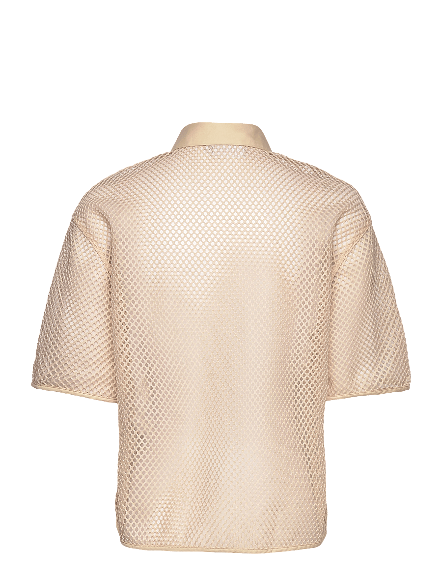 Coster Copenhagen - Mesh shirt - kurzärmlige hemden - vanilla - 1