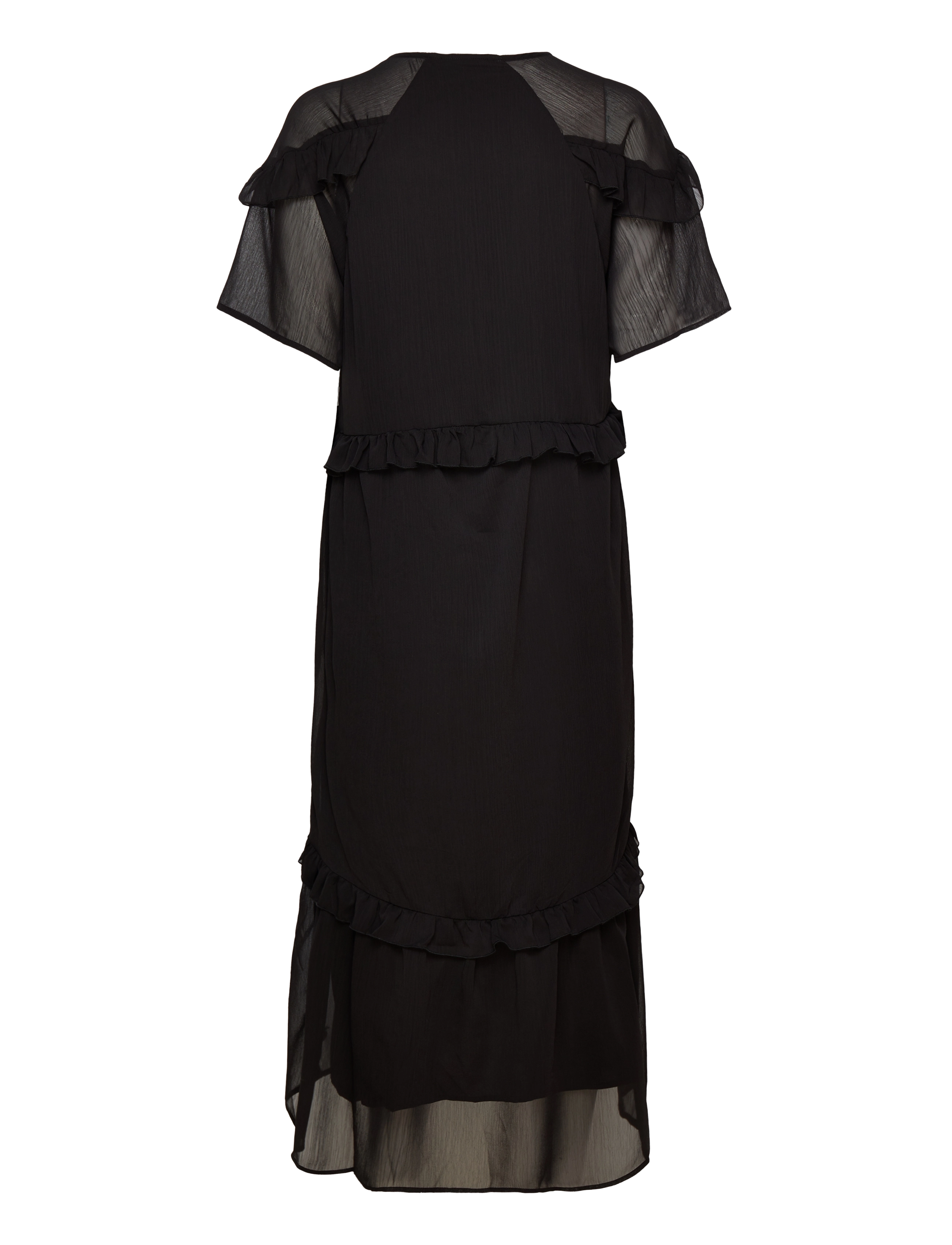 Coster Copenhagen - Long dress with frills - festtøj til outletpriser - black - 1