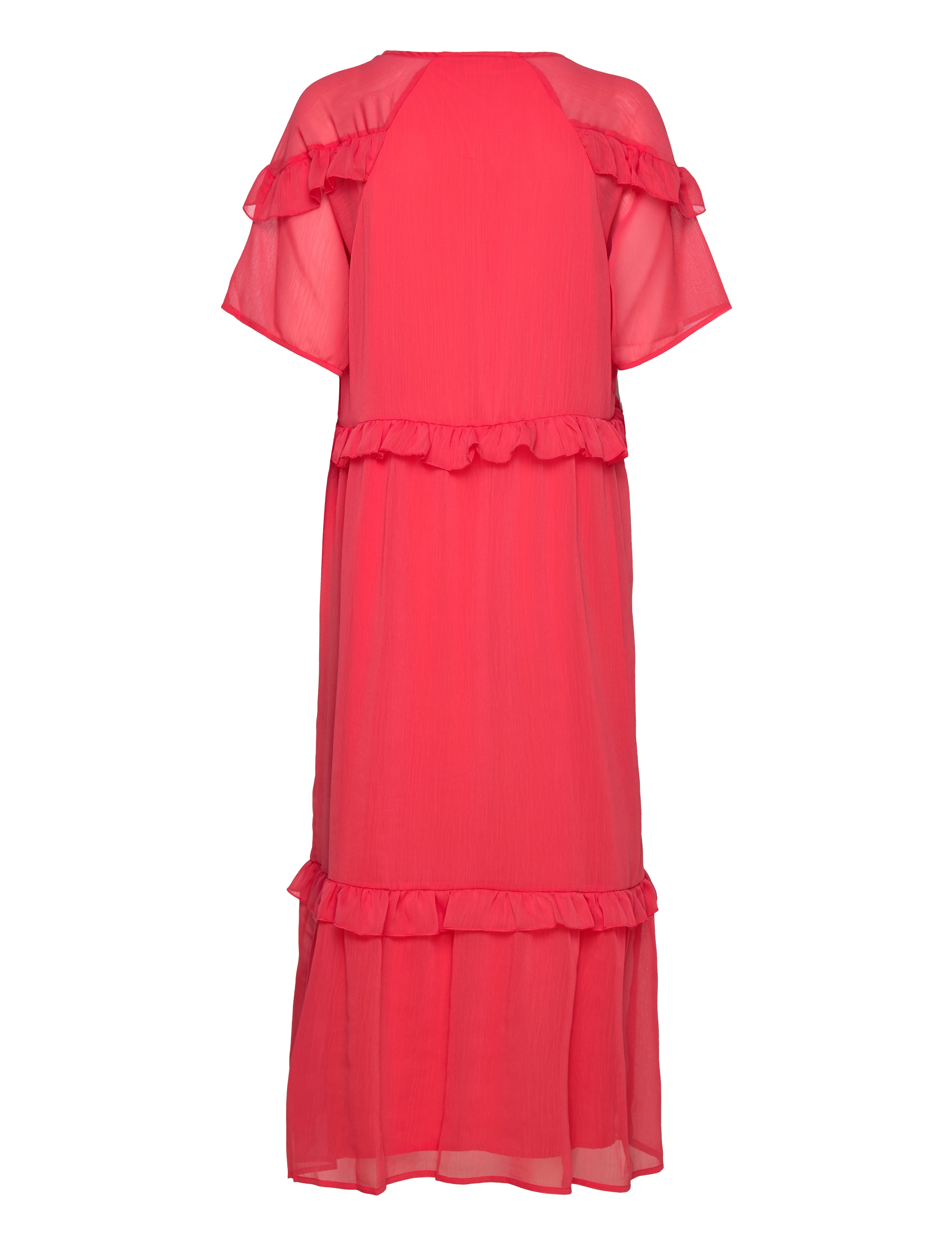 Coster Copenhagen - Long dress with frills - odzież imprezowa w cenach outletowych - coral pink - 1